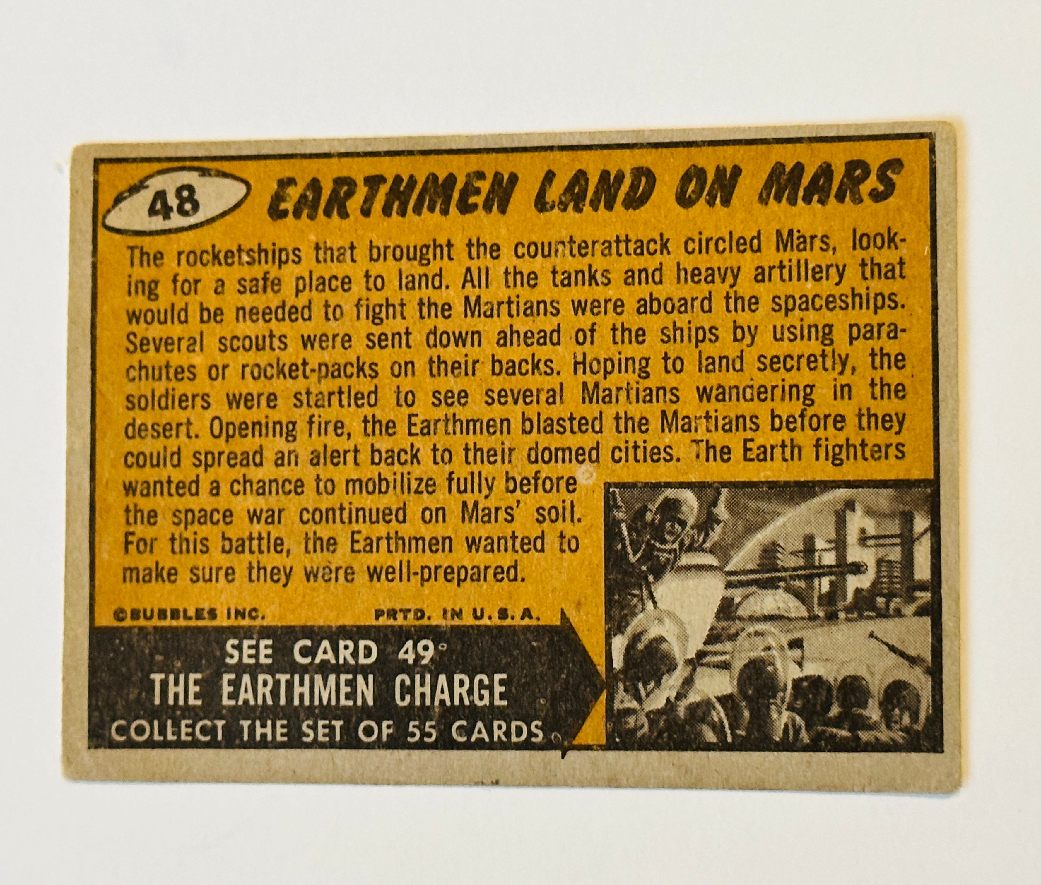 Vintage 1962 Mars Attacks Original Sci-Fi Trading Cards - Rare Collectible for Fans & Card Enthusiasts | Perfect for Display, Gifts & Nostalgic Collections