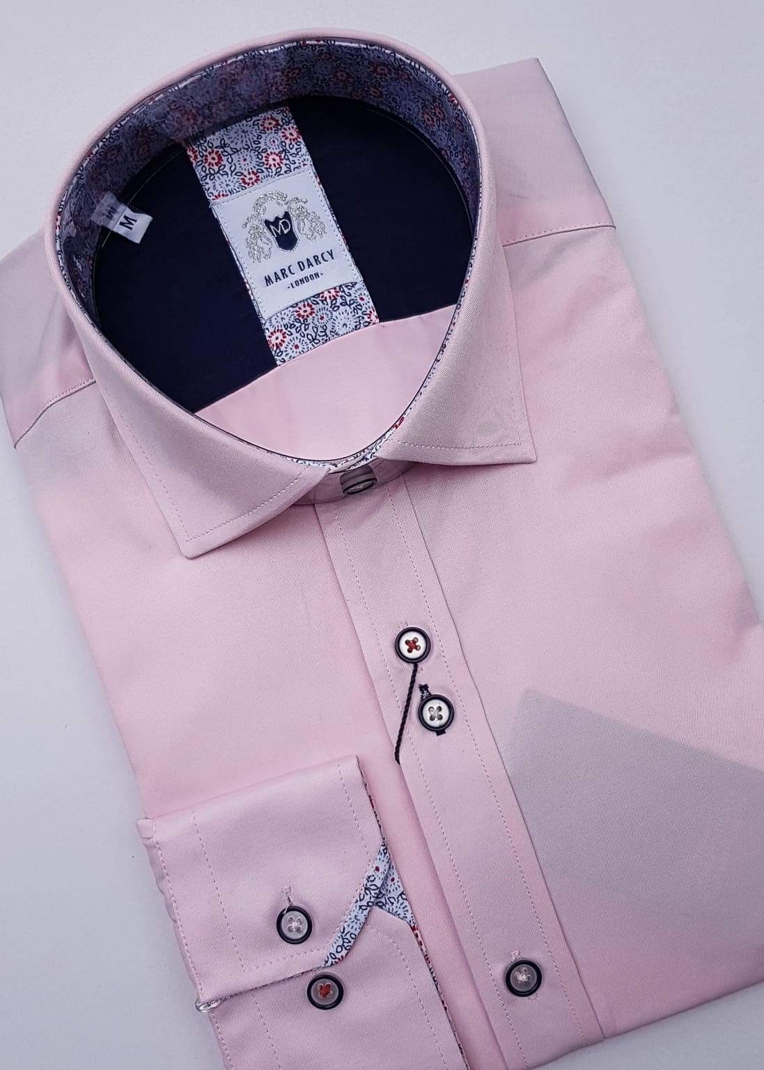 Marc Darcy Alfie Pink Long Sleeve Casual Shirt for Men - Stylish Office Wear & Date Night Outfit