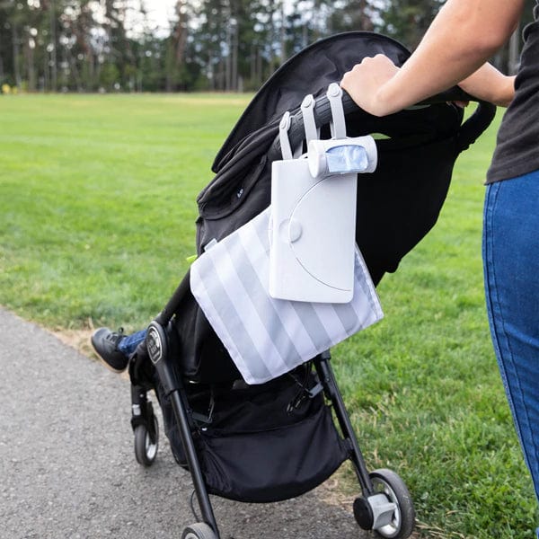 Ubbi On The Go Bag Dispenser - Portable Dog Waste Bag Holder for Travel & Outdoor Use - Convenient Leash Attachment for Easy Cleanup While Walking Your Pet