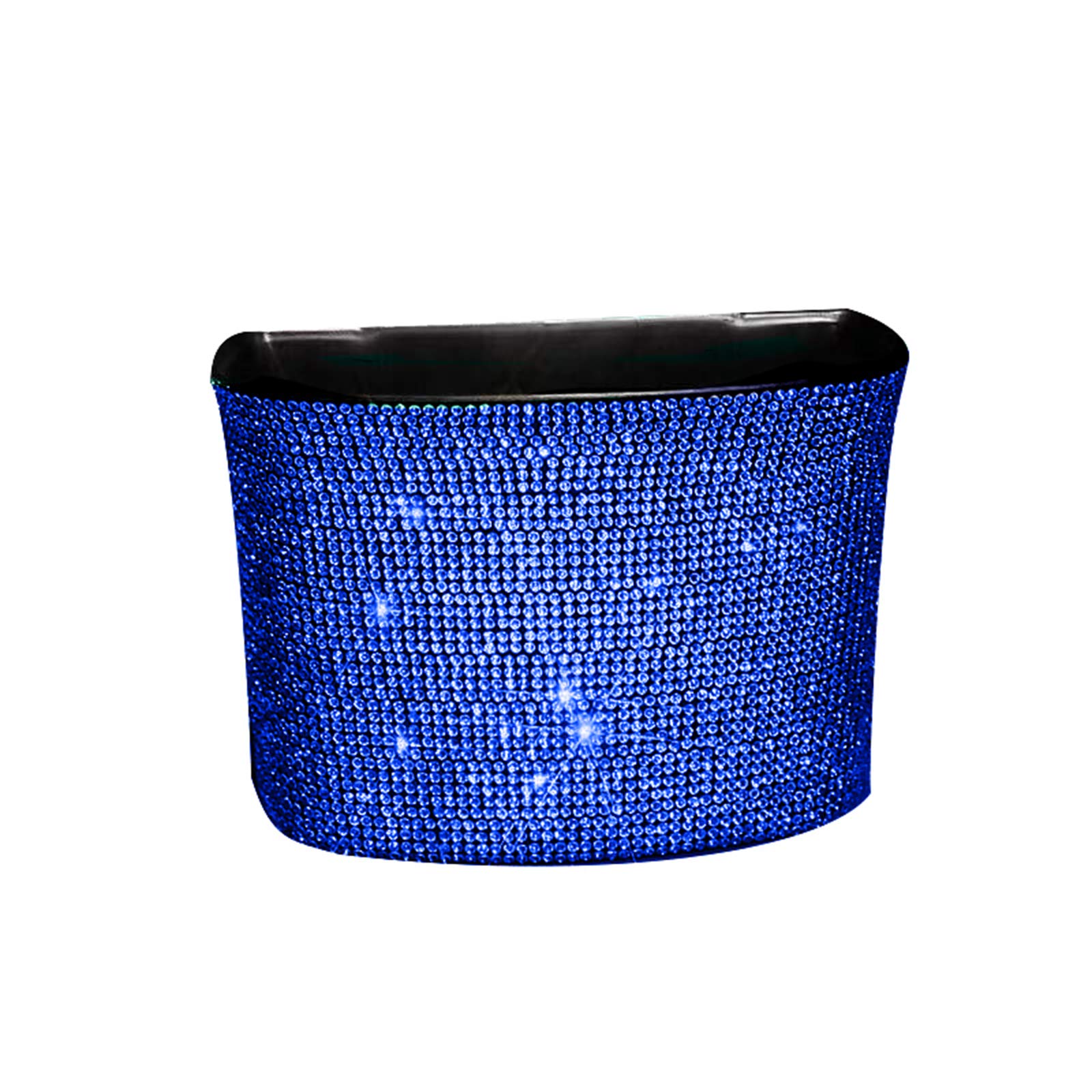 Sparkly Rhinestone Car Trash Can - Hanging Plastic Garbage Bin for Vehicles with Glittering Bling - Perfect for Road Trips, Commuting & Keeping Your Car Clean
