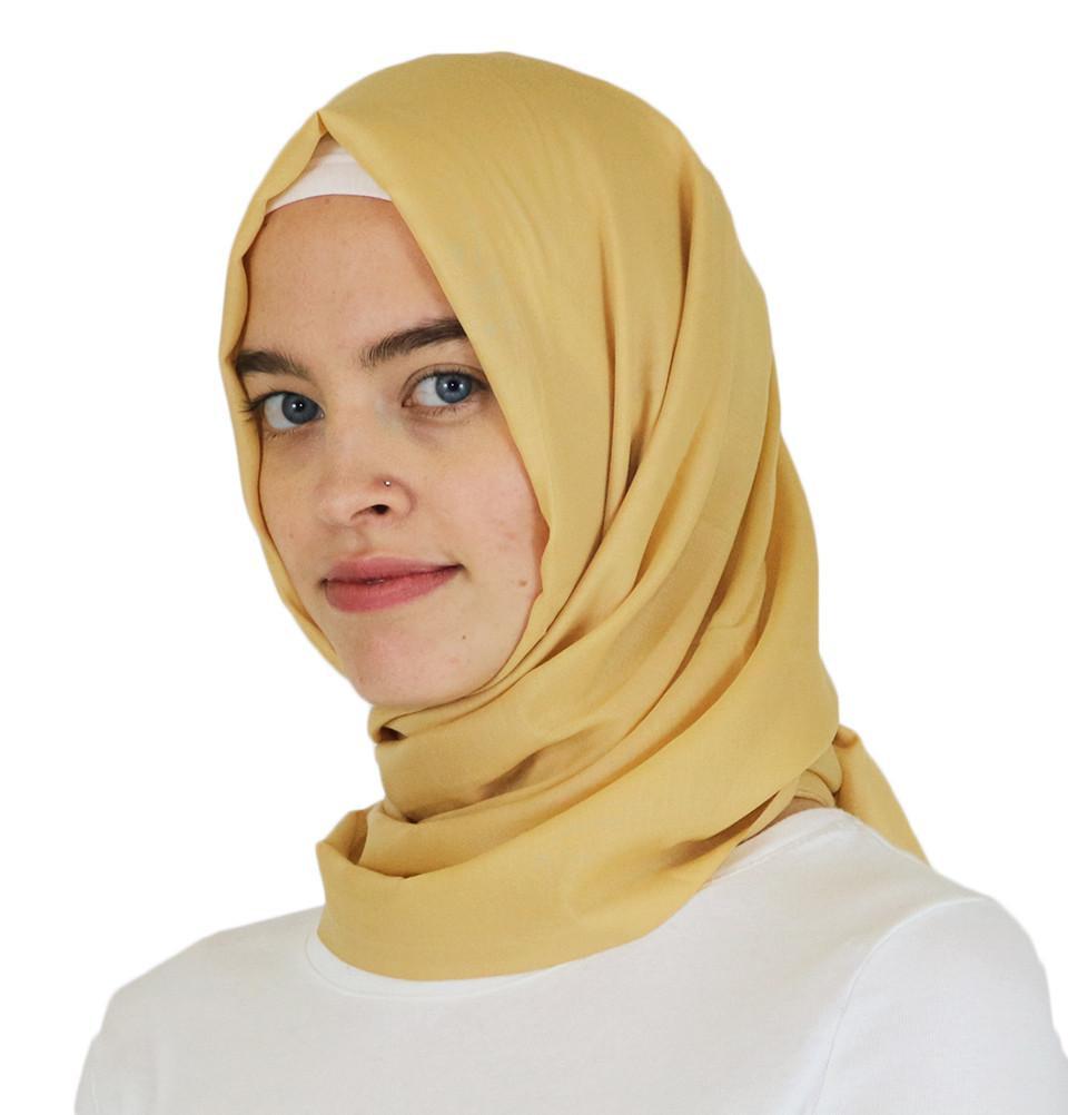 Aker Ince Hijab Shawl #361 Yellow - Modest Muslim Headscarf for Women, Lightweight & Breathable - Perfect for Daily Wear, Prayer, and Special Occasions