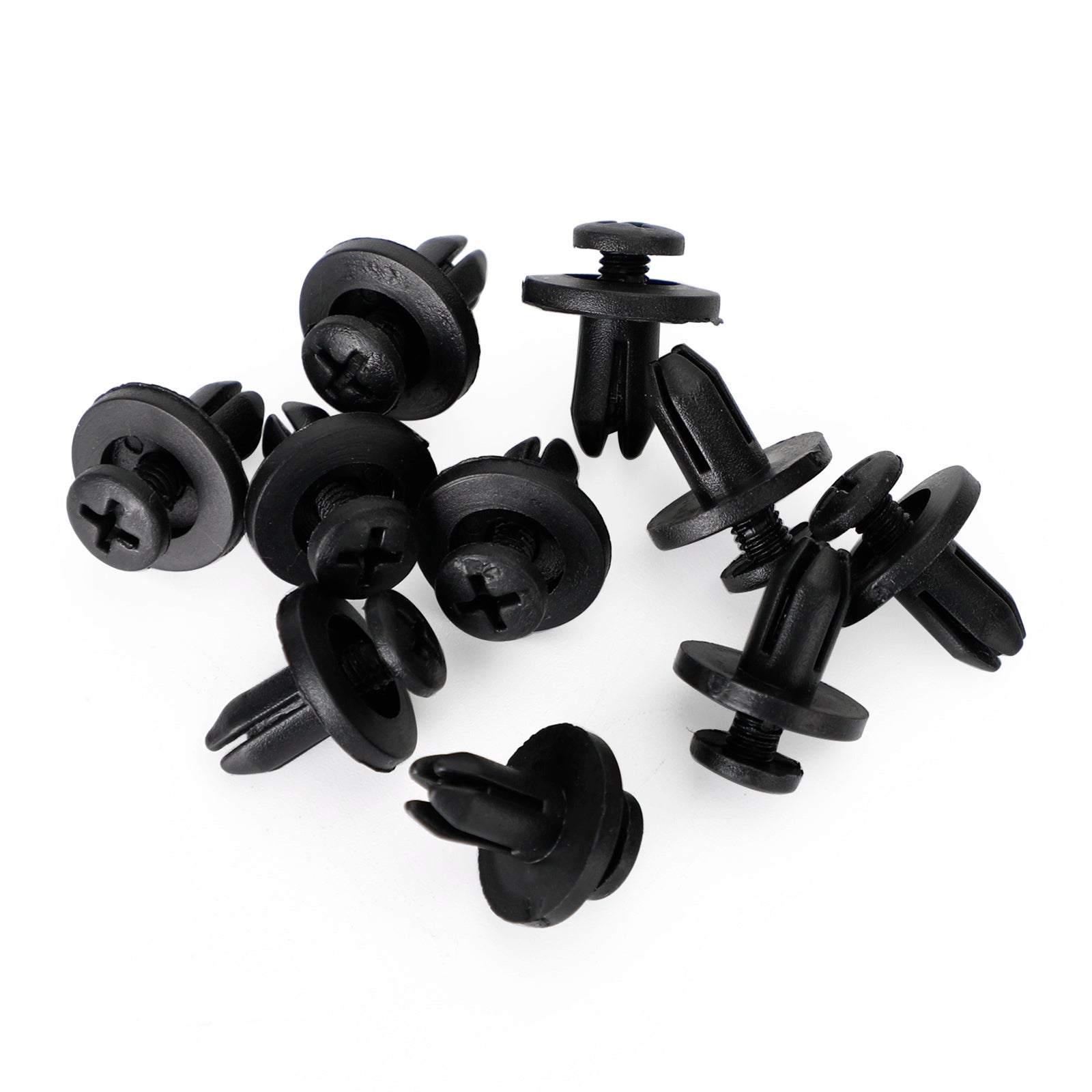 10x 6mm Fairing Clip Screw Rivets Panel Trim for Suzuki GSX, Burgman, V-Strom - Motorcycle Body Repair & Maintenance Accessories - Perfect for DIY Bike Restoration and Plastic Panel Fastening