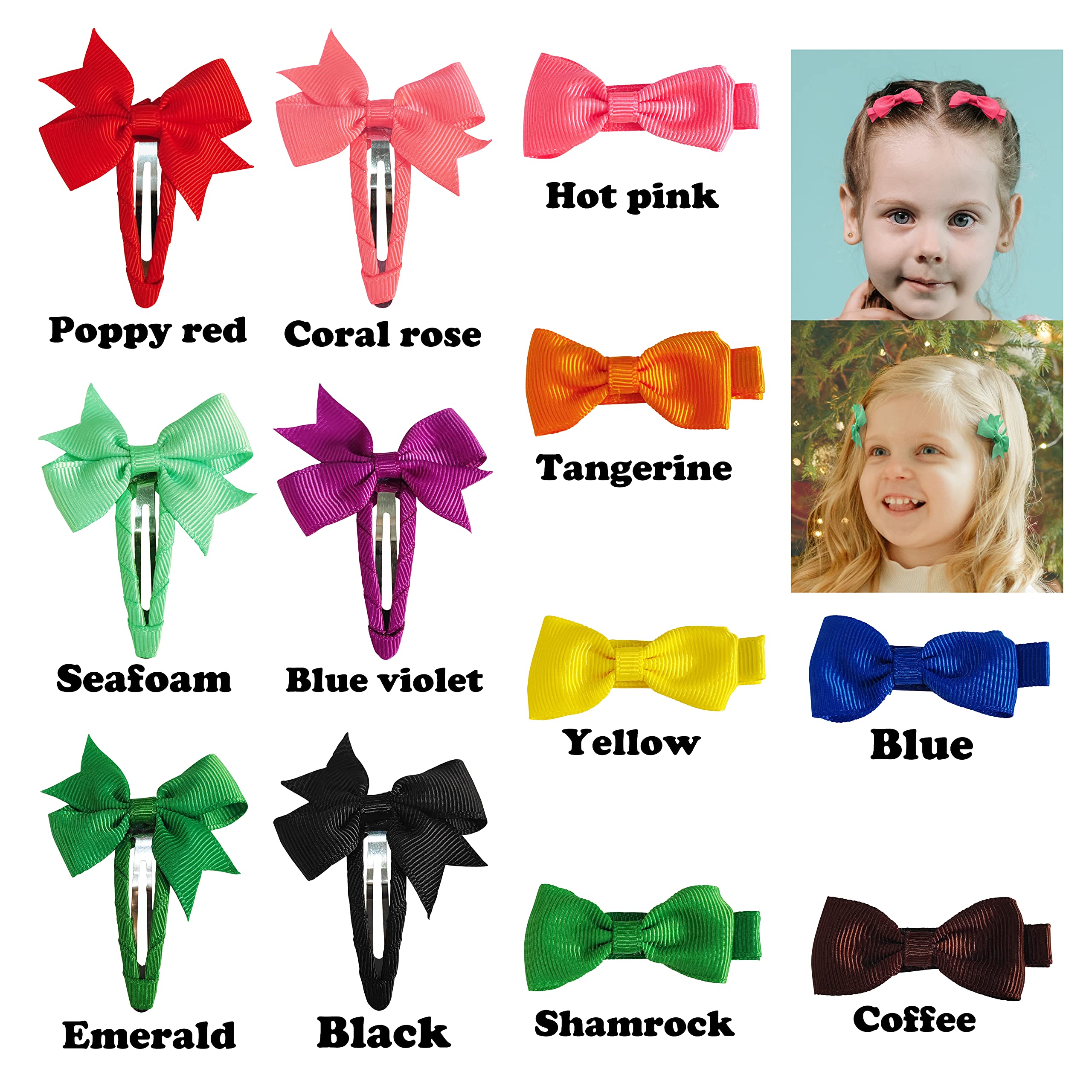 24PCS Baby Hair Bows with Alligator Clips - Cute Hair Accessories for Girls, Kids, Teens & Women | Perfect for Parties, School, Weddings & Daily Styling