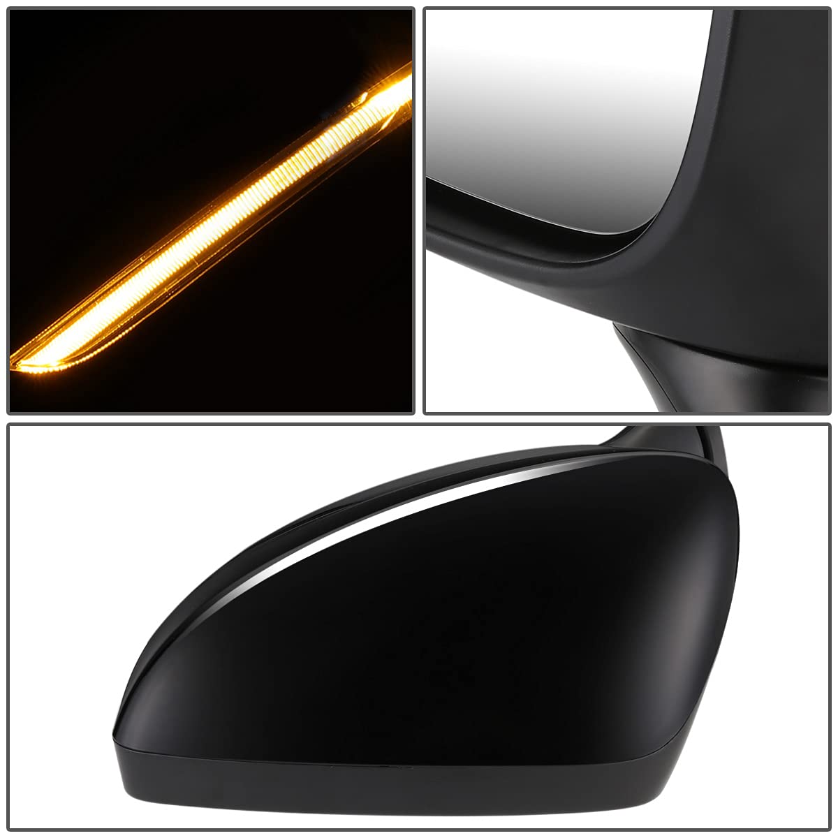 DNA Motoring OEM-MR-MA1320218 Left Driver Heated Power Side Mirror with Turn Signal - Compatible with 2017-2020 Mazda 6 | Replacement for Damaged Mirrors | Enhances Visibility & Safety in Rainy/Night Driving