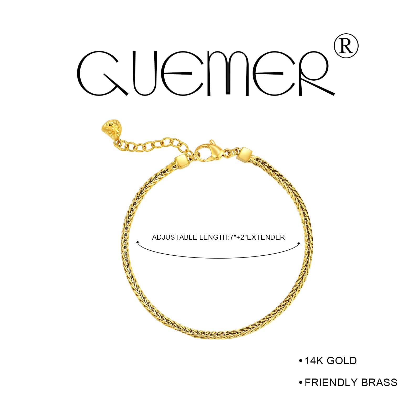 18K Gold Link Chain Bracelet for Women - Adjustable Cuban Snake Thin Bracelet, Handmade Minimalist Jewelry - Perfect for Everyday Wear, Gift Giving & Special Occasions
