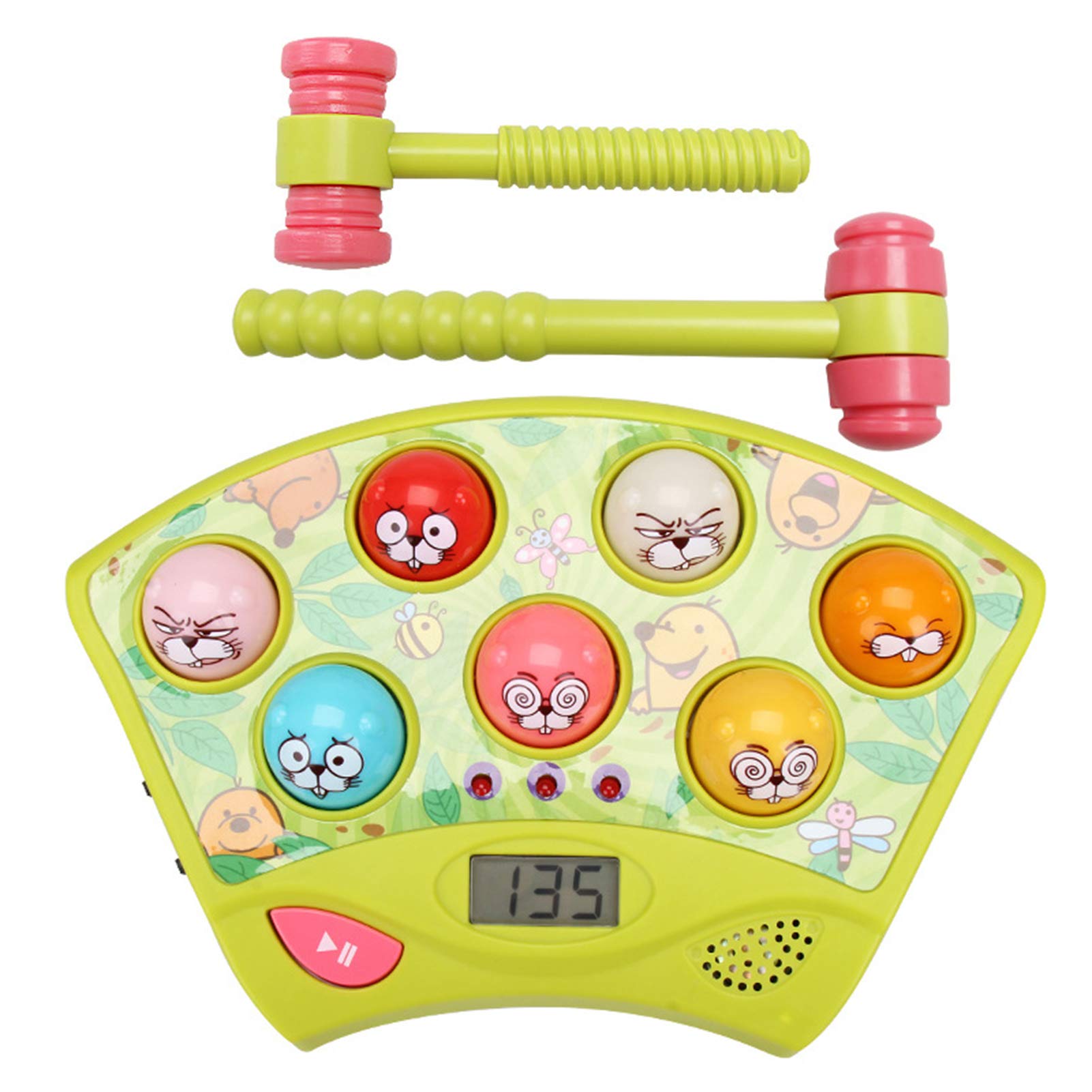 Cuteam Hamster Game Machine - Electric Whack A Hamster Interactive Toy for Kids, Fun Gift for Children's Parties & Family Game Nights