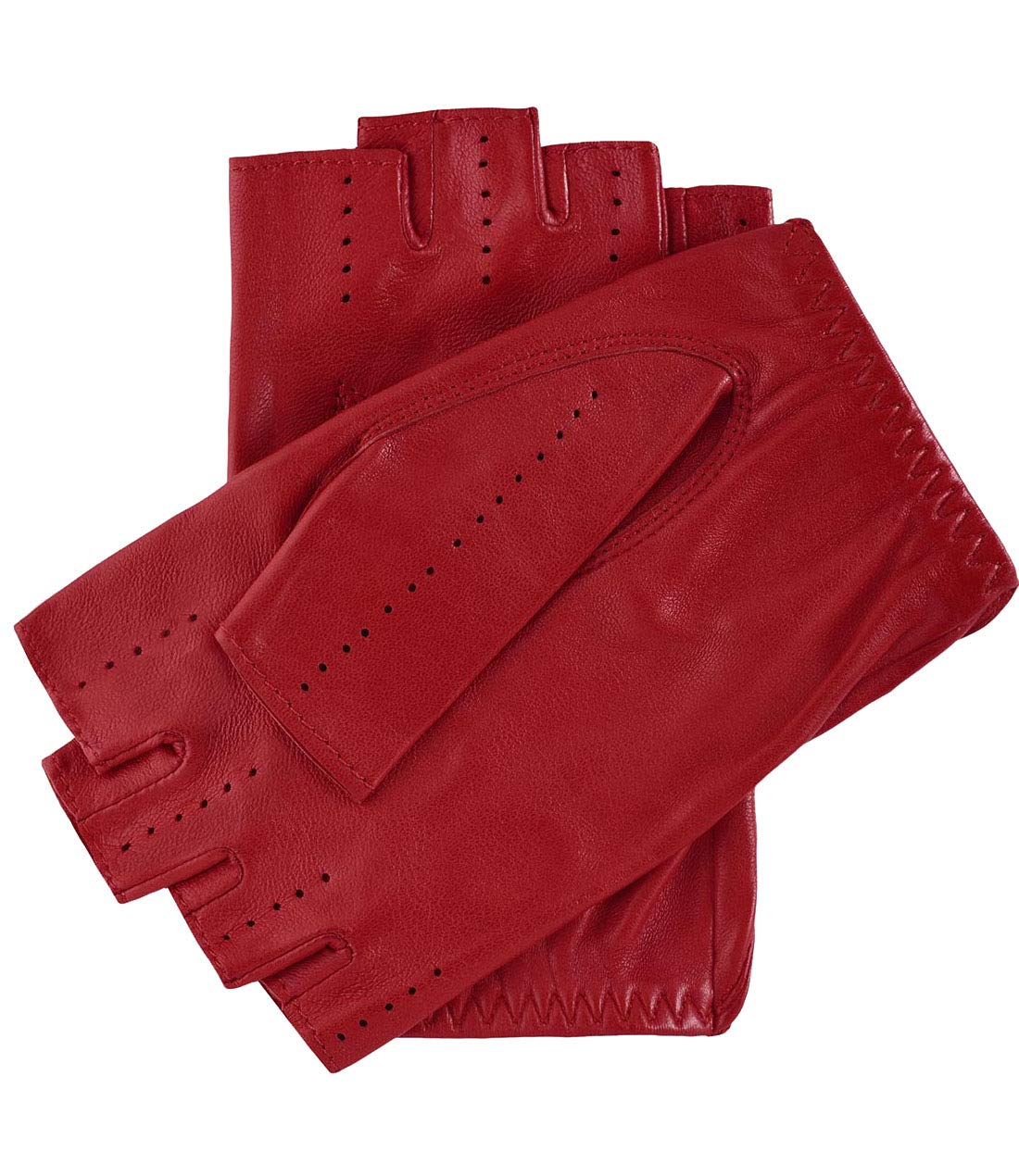 Premium Lambskin Leather Fingerless Driving Gloves for Women - Rossana Black | Touchscreen Compatible | Perfect for Racing, Motorcycling & Winter Driving