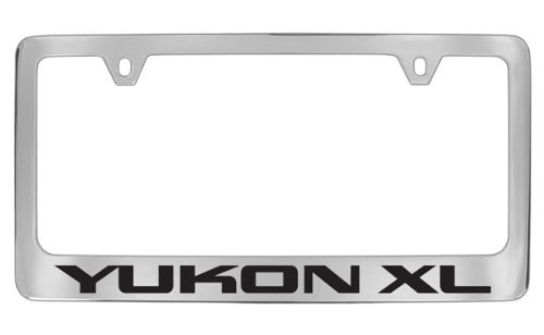 GMC Yukon XL Chrome Plated Metal License Plate Frame Holder - Durable & Stylish Car Accessory for Truck & SUV - Perfect for Customization & Protection