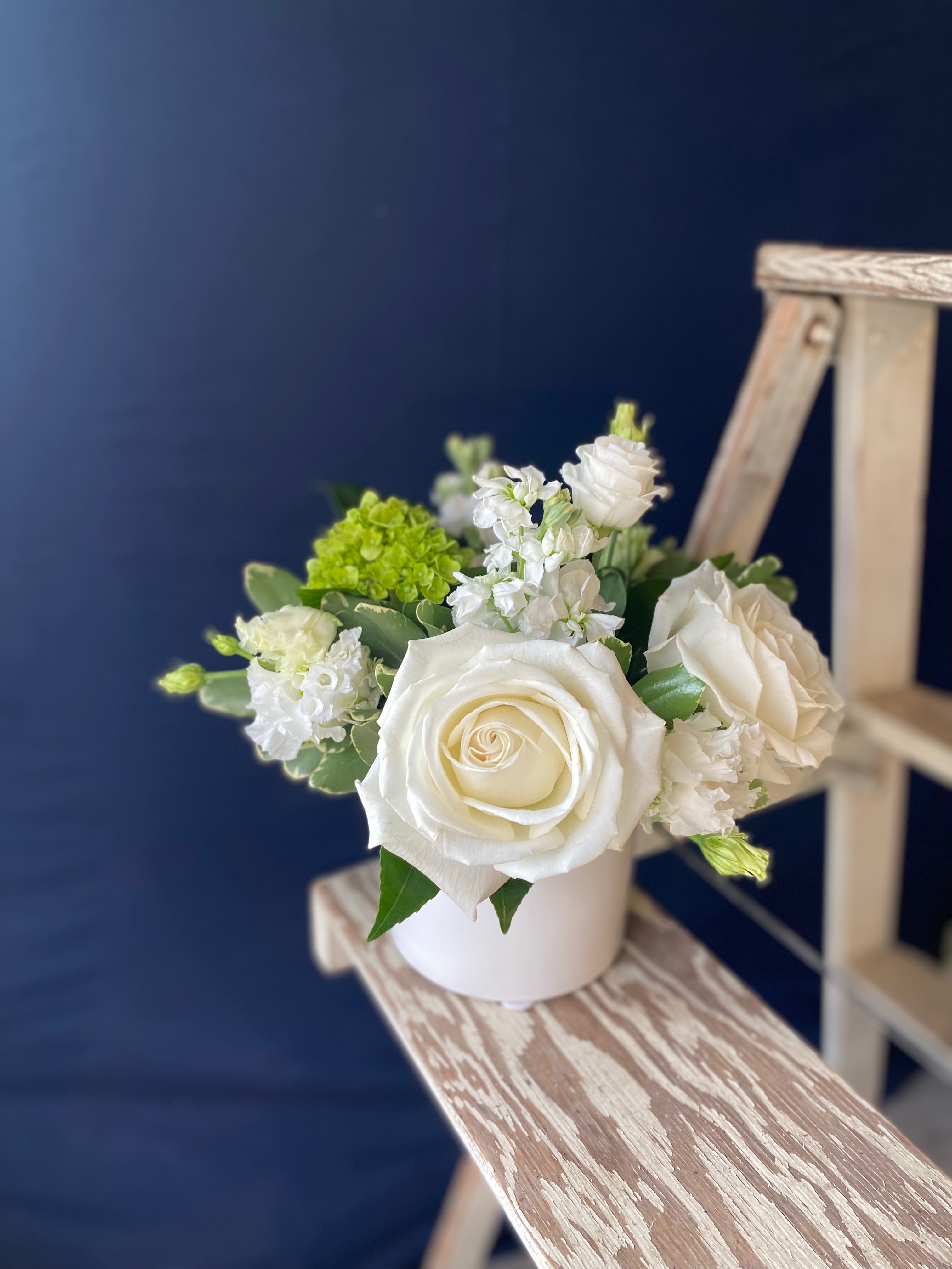 Elegant White and Green Ceramic Vase Set - Medium/Large Home Decor for Living Room, Dining Table, Office - $80