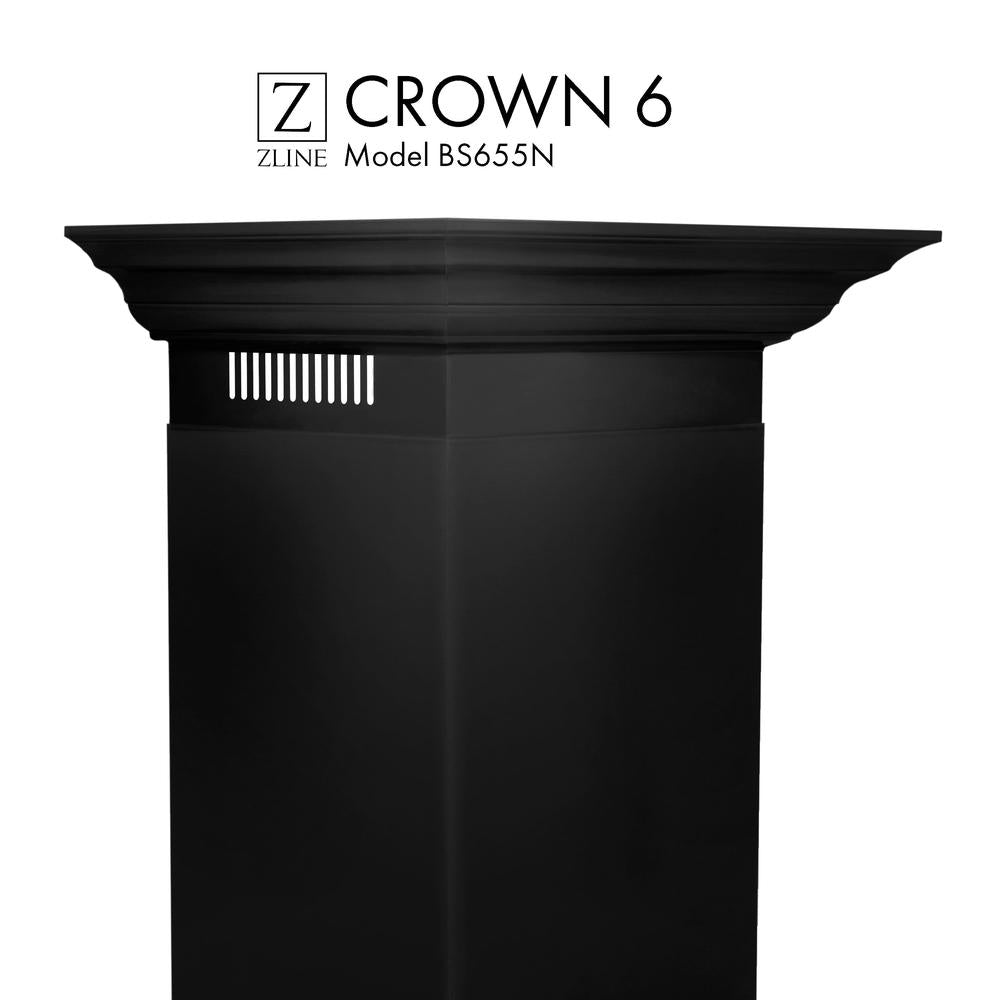 ZLINE CM6 BS655N Crown Molding Profile 6 for Wall Mount Range Hood - Premium Kitchen Ventilation Trim for Modern & Traditional Home Decor