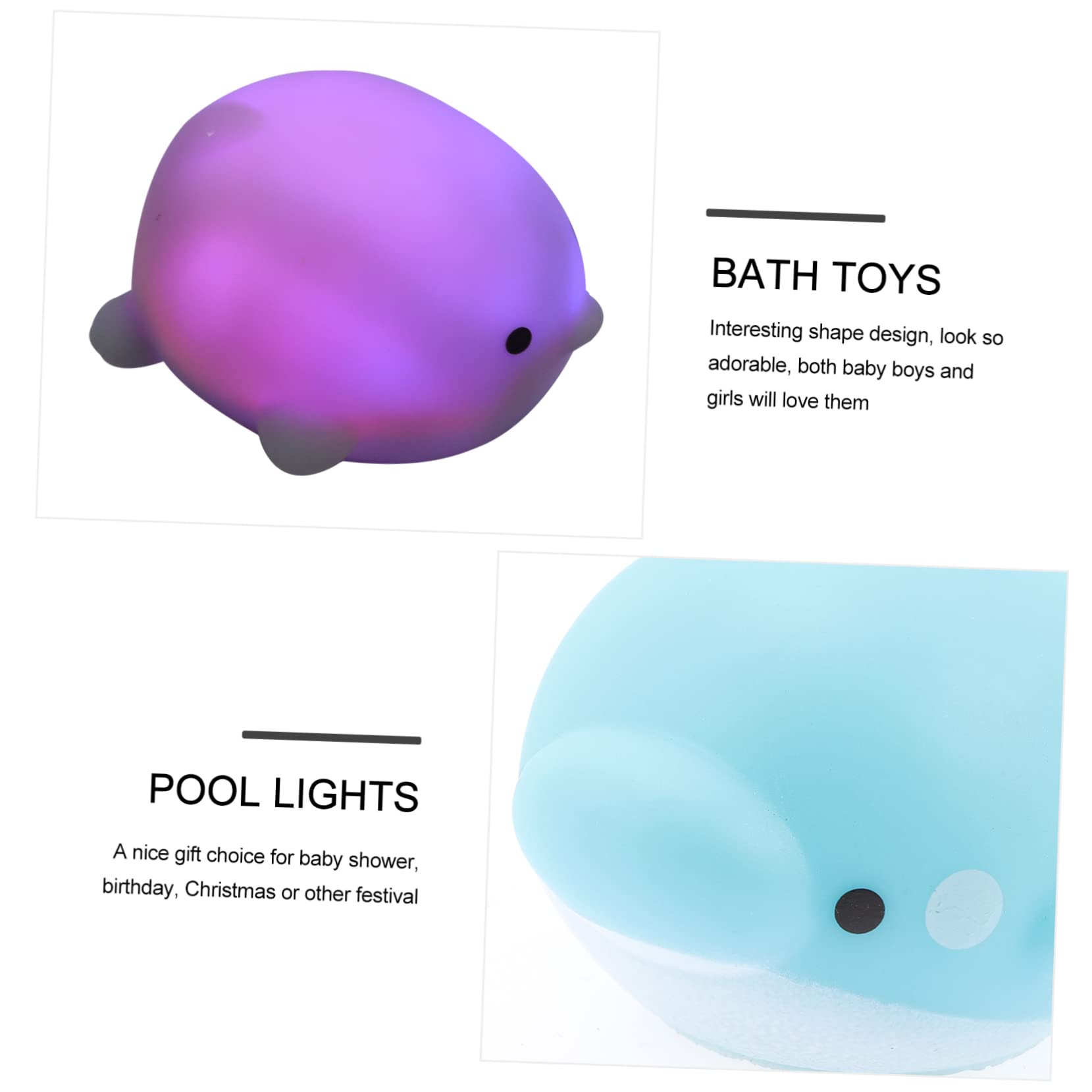 12 Pack LED Bath Toys for Kids - Glow in the Dark Bathtub Floating Toys for Toddlers & Babies | Fun Bubble Bath Time, Sensory Play & Nighttime Bathing