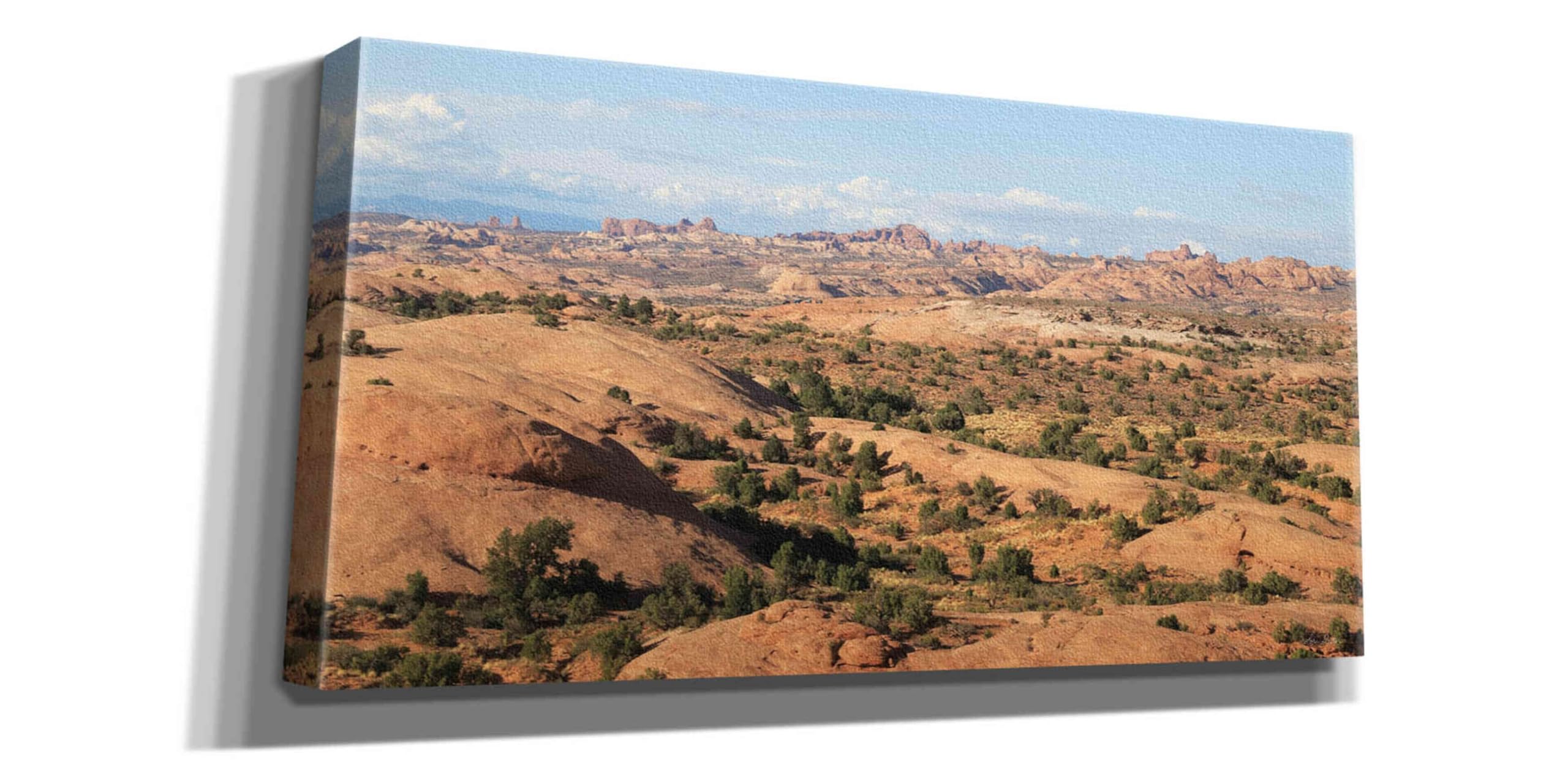 Epic Graffiti 'Moab Sand Flats II' by Lori Deiter - 40x20 Inch Giclee Canvas Wall Art Print - Desert Landscape Painting for Living Room, Bedroom & Office Decor