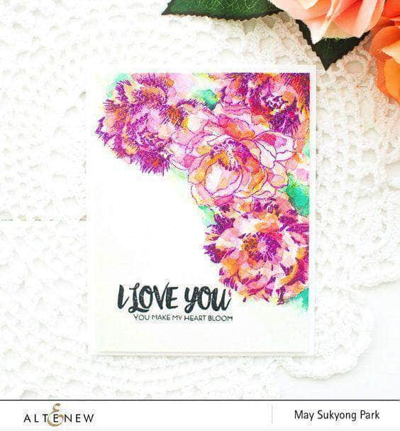 Beautiful Day Stamp Set - Floral Handmade Scrapbooking Stamps for DIY Cards, Invitations, Journals - Perfect for Wedding, Birthday, Baby Shower Crafts