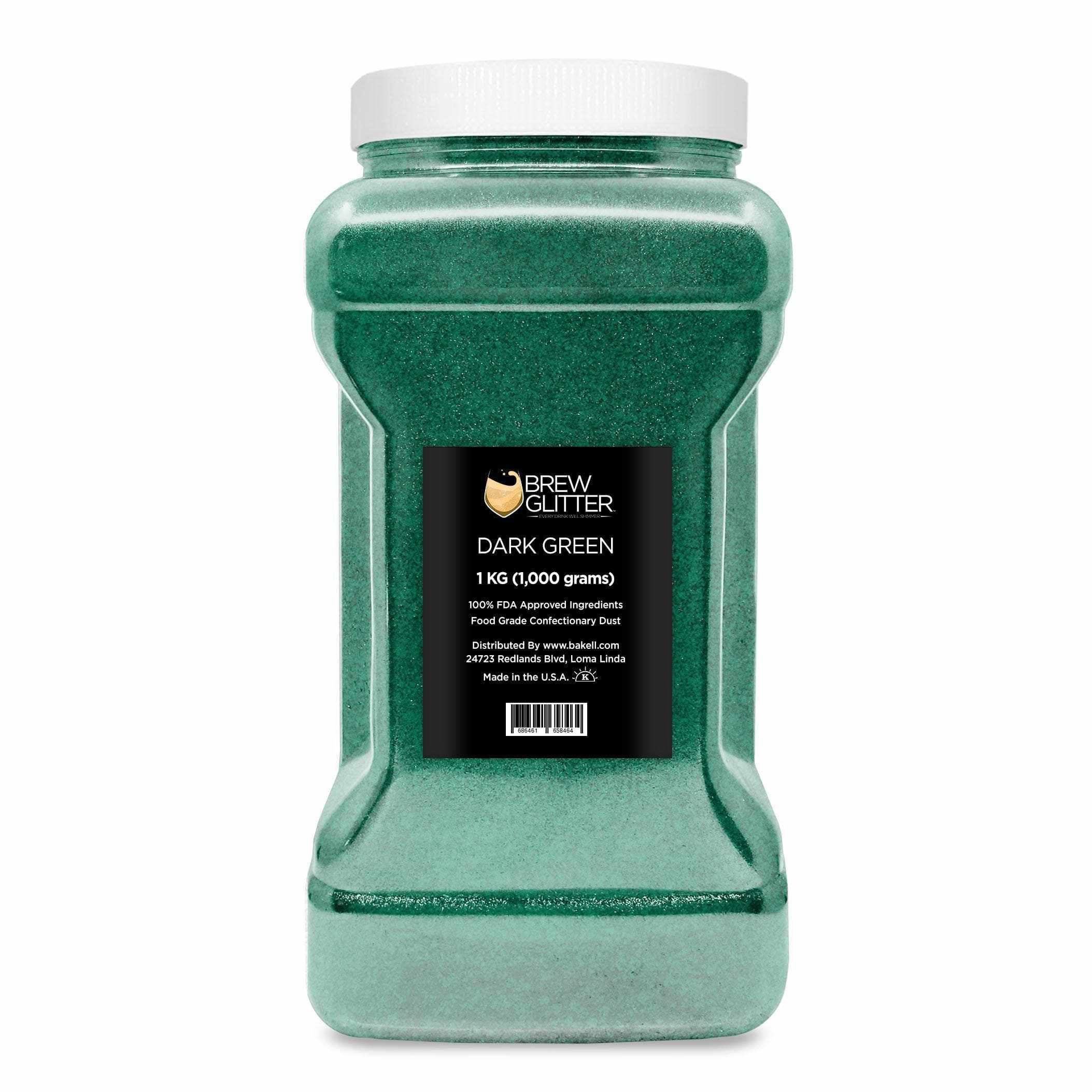 Premium Dark Green Brew Glitter® for Beer & Cocktails - Bulk Size (1LB) - Perfect for Home Brewing, Bartending, and DIY Drink Decorations