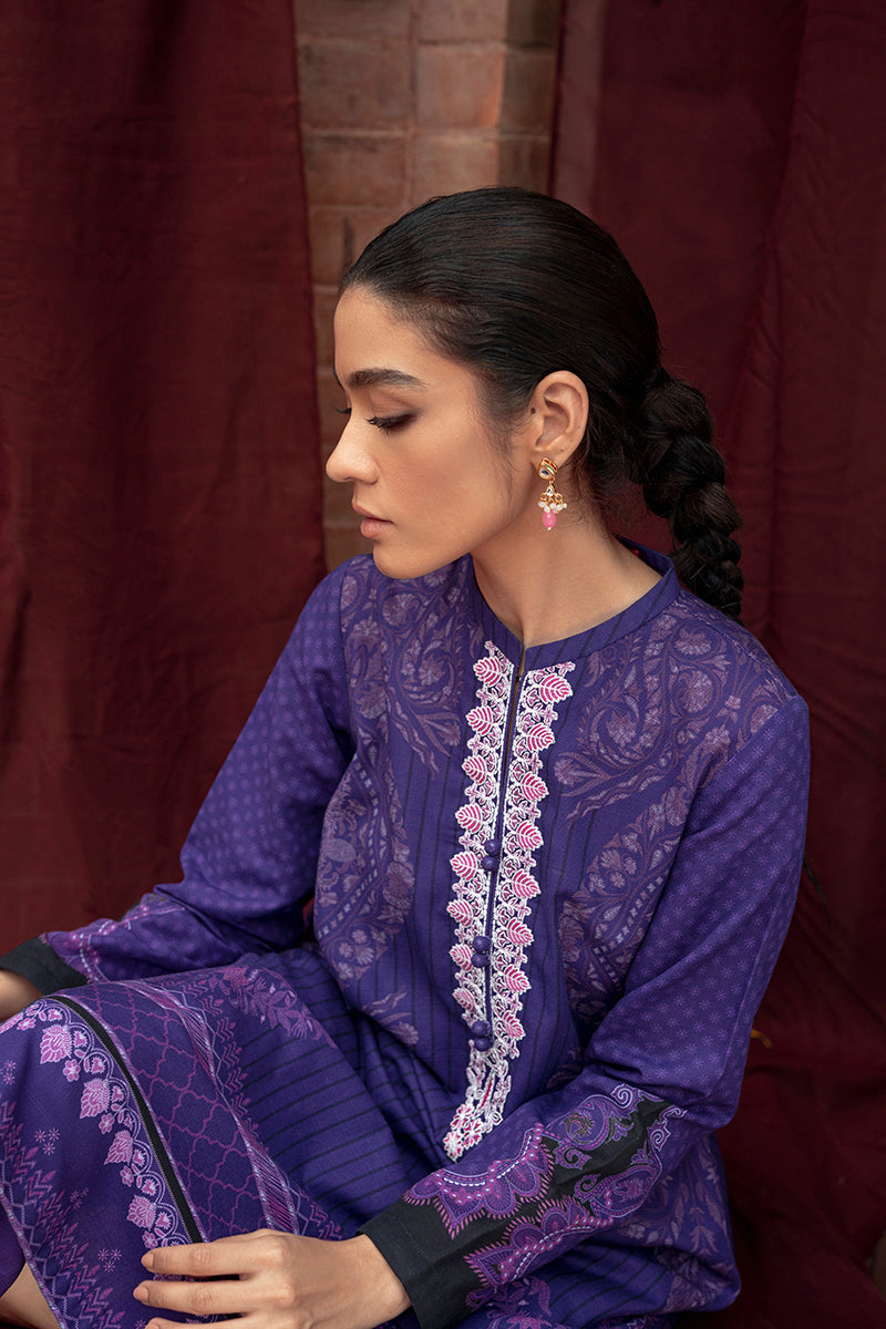 INDIGO GLAM 2PC KHADDAR SUIT | Premium Cotton Pakistani Traditional Outfit | Perfect for Weddings, Festivals & Special Occasions