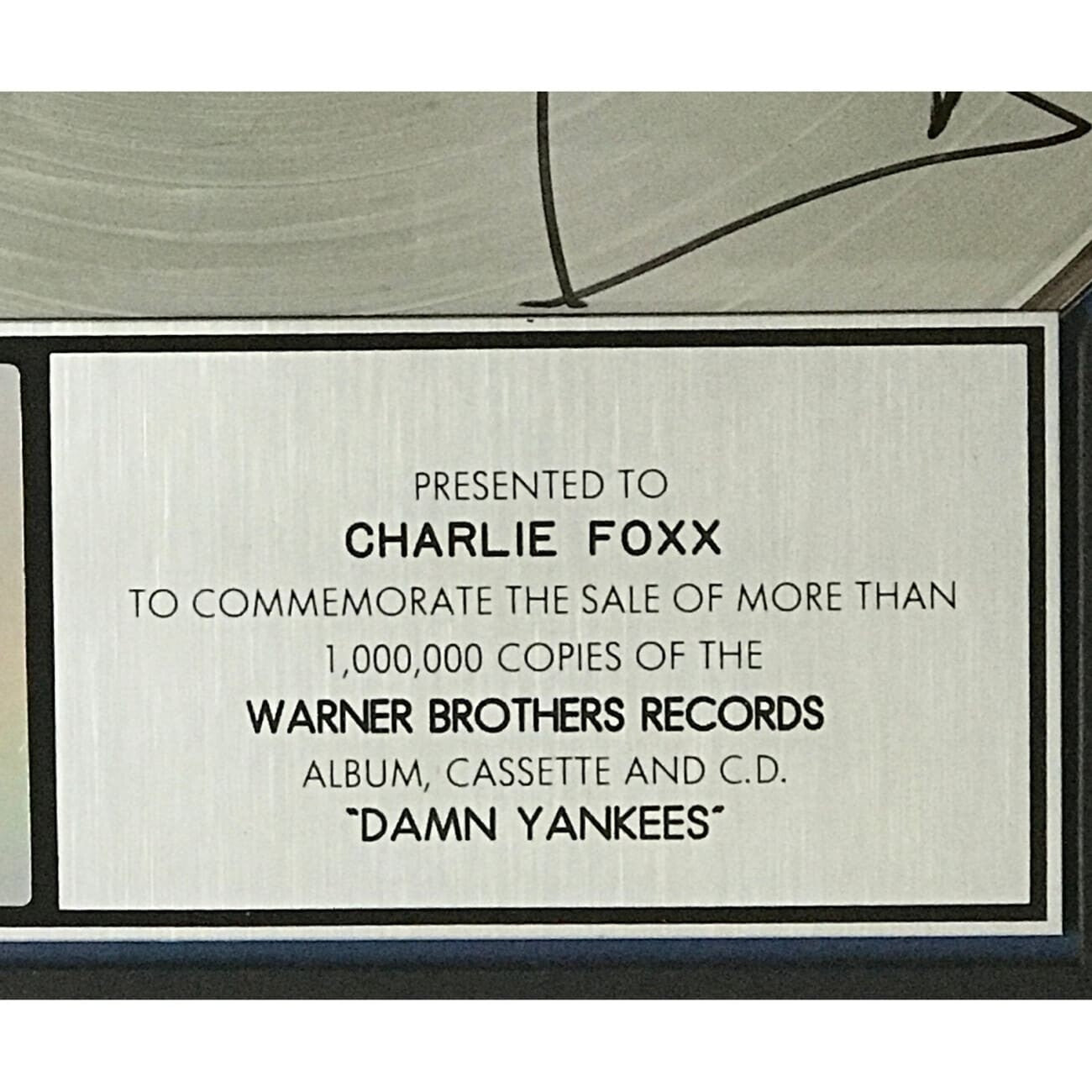 Damn Yankees RIAA Platinum Award Signed by Band with BAS COA - Authentic Collectible for Music Fans & Memorabilia Enthusiasts