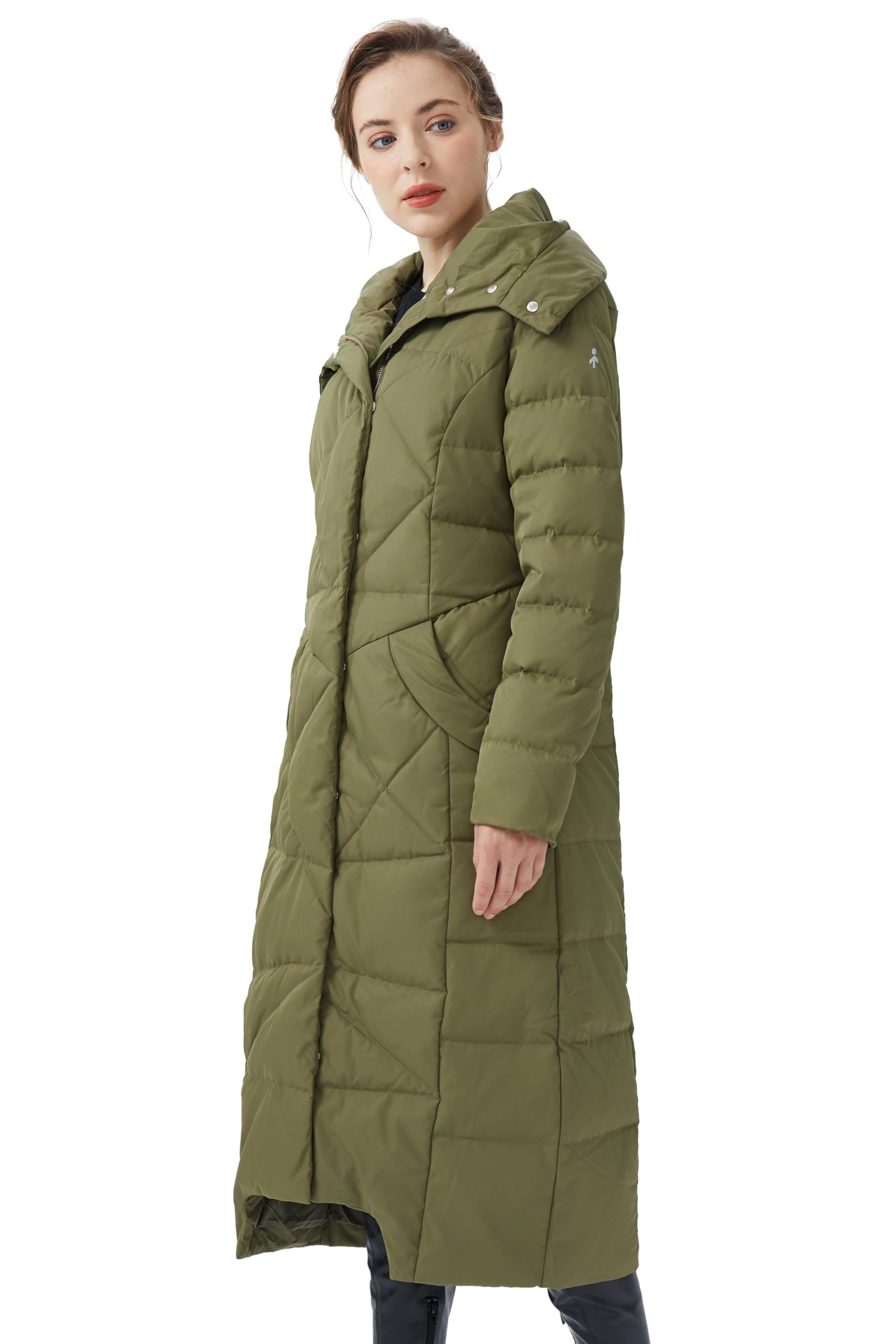 Orolay Women's Thick Warm Puffer Down Coat Winter Maxi Jacket with Hood - Windproof & Waterproof Long Parka for Cold Weather, Outdoor Activities & Daily Commute