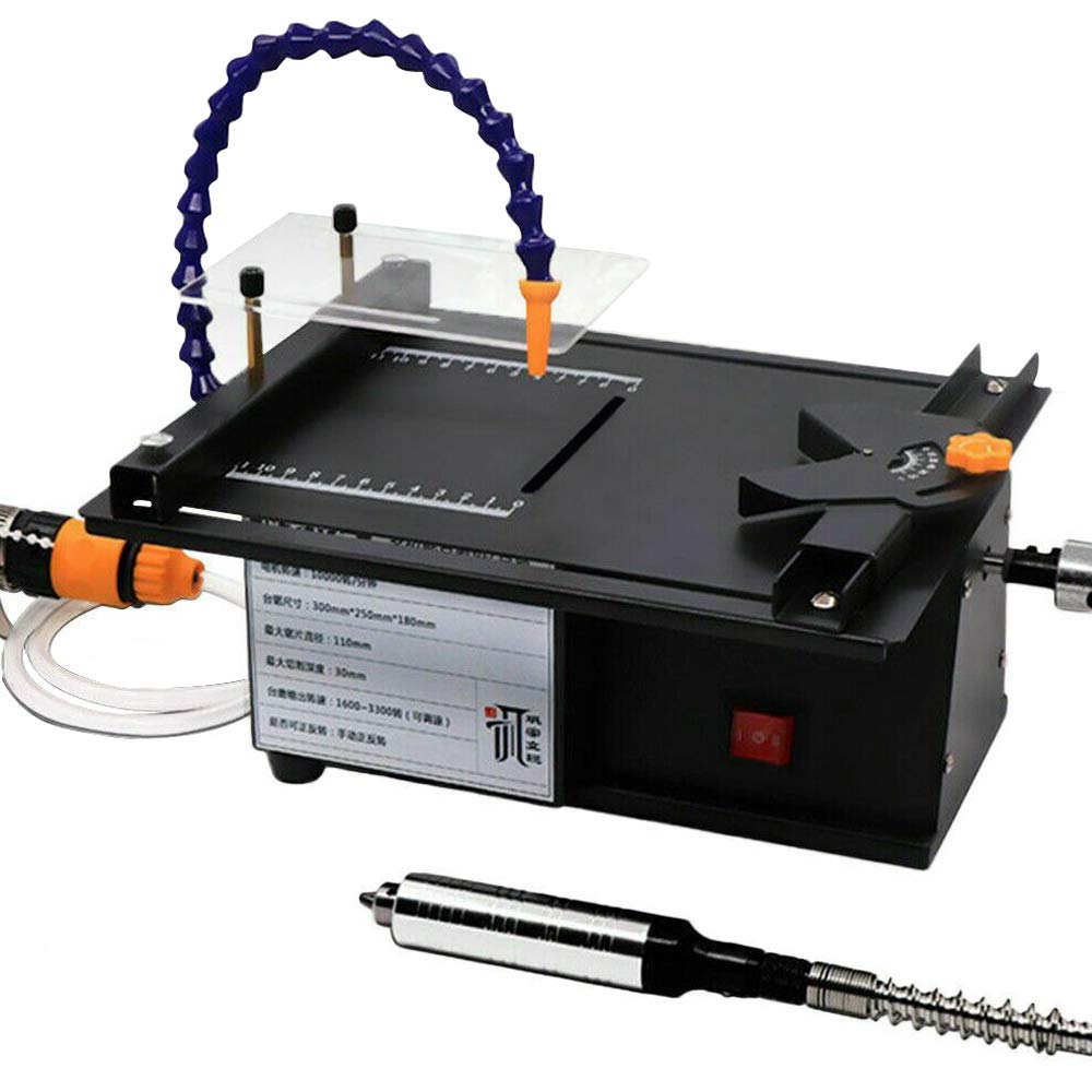 Professional 110V Gem Faceting Machine - Jade Grinding & Polishing Tool for Jewelry Making, Gemstone Engraving, Cutting & Milling with Mechanical Handle - Perfect for Lapidary Work, DIY Jewelry Crafting & Stone Polishing Projects