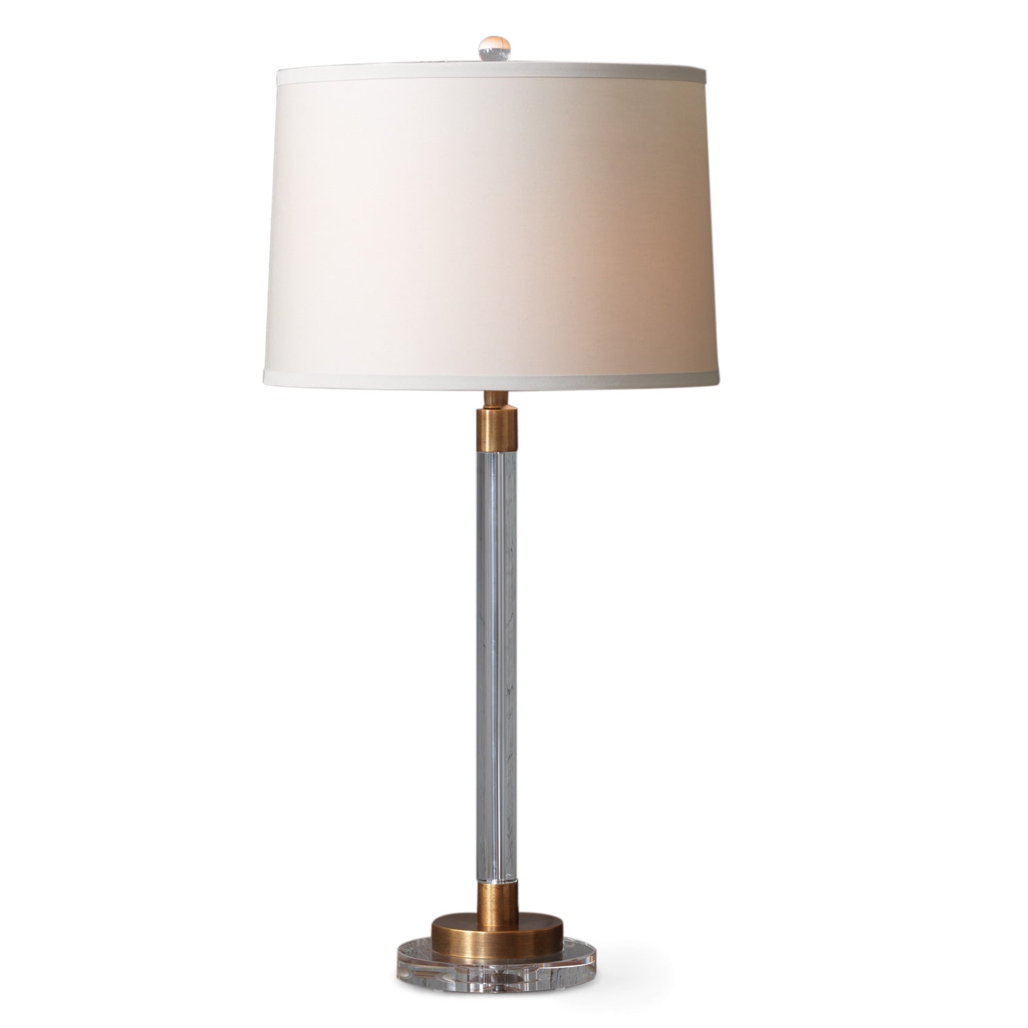 Maxwell Brass Table Lamp - 34 Inch Height, Vintage Style Desk Light with Port 68 Design for Living Room, Bedroom & Office Decor