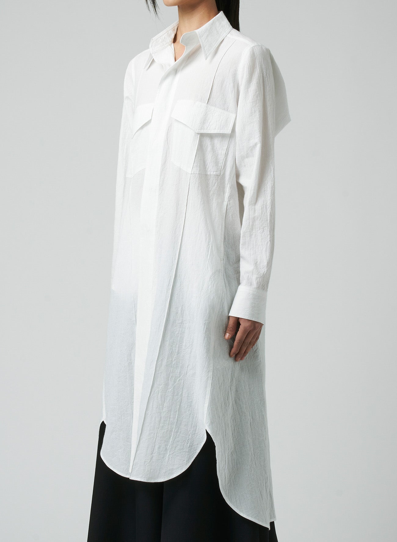 Double Pocket Workwear Style Shirt Dress for Women - Casual Office Wear & Everyday Outfits
