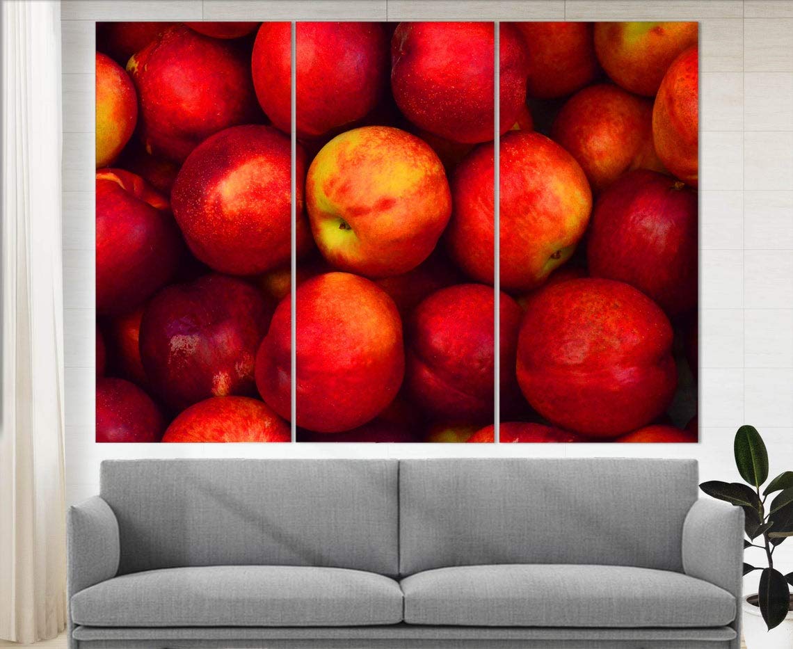 Fresh Red Apple Canvas Art Print - Modern Kitchen Wall Decor, Farmhouse & Country House Decor, Garden Wall Art - Perfect for Farmhouse, Rustic & Vintage Home Decor