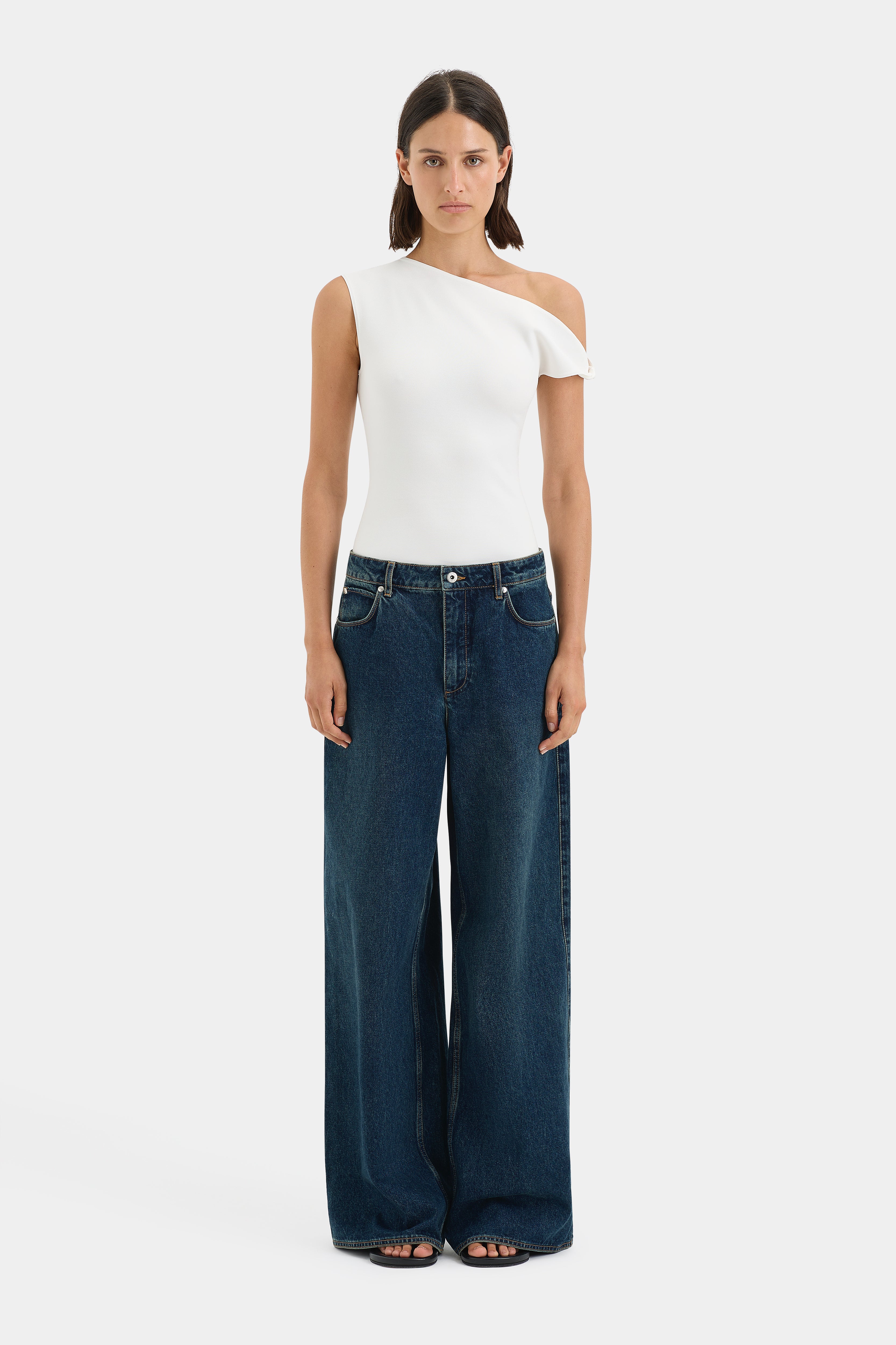 Indigo Twist Top - Stylish Women's Casual T-Shirt for Everyday Wear | Perfect for Outings, Dates & Relaxing at Home