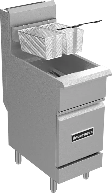 Fortress 40lb LP Gas Fryer with 2 Baskets - Commercial Deep Fryer for Restaurants, Food Trucks & Outdoor Cooking - NRE #001401