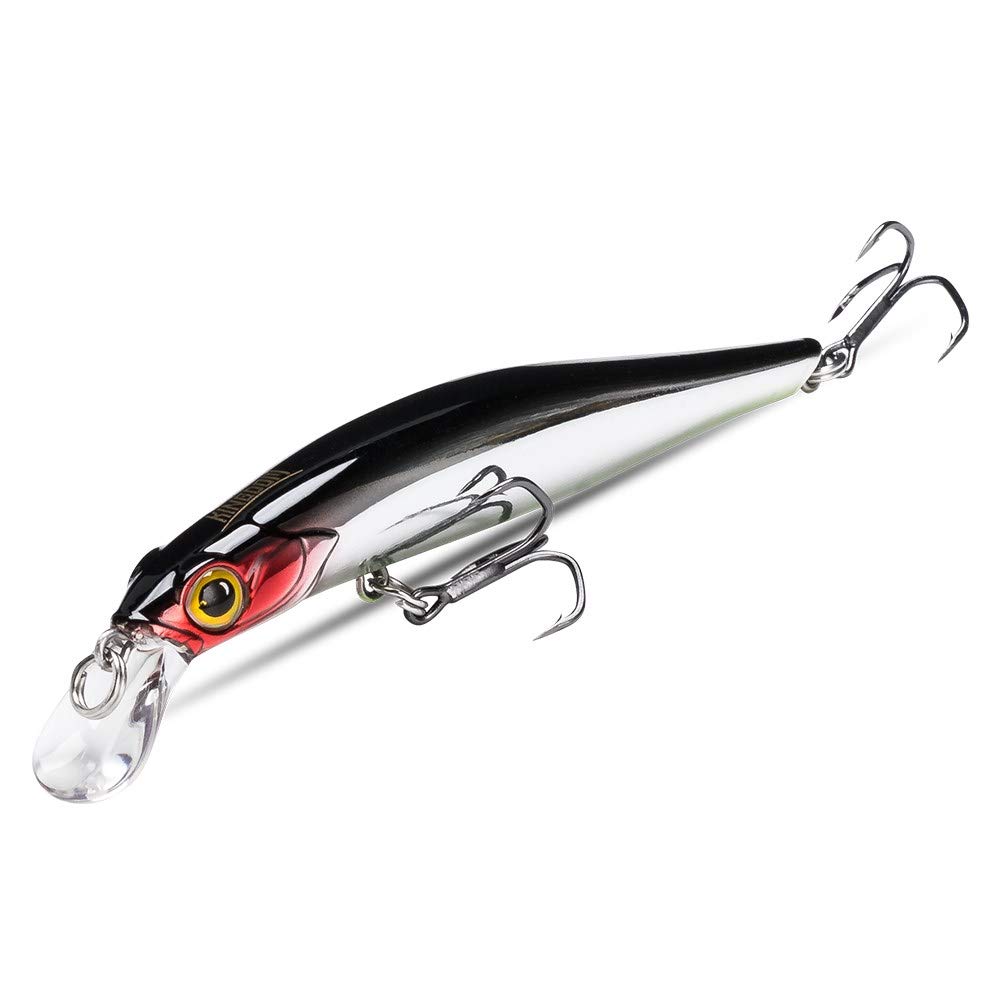 Kingdom Hot Jerkbaits Fishing Lures - Sinking Minnow Hard Baits with Realistic Wobbling Action for Bass, Walleye & Pike - Perfect for Freshwater & Saltwater Fishing