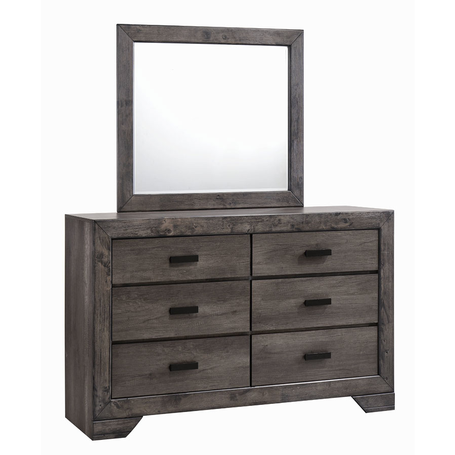 Nathan Panel Bedroom Set - Queen Size Wooden Bed Frame with Nightstands & Dresser - Modern Farmhouse Bedroom Furniture for Master Bedroom & Guest Room