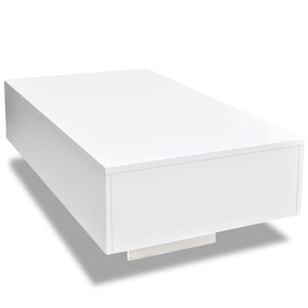 Modern White High Gloss Coffee Table - 33.5