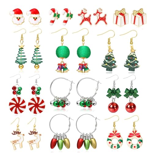 Christmas earrings-13 pairs