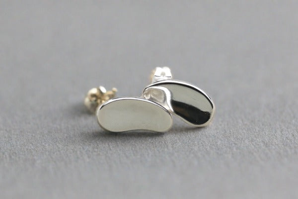 Pebble Stud Earrings - Sterling Silver 925 Hypoallergenic Jewelry for Women, Trendy Minimalist Accessories for Everyday Wear & Special Occasions