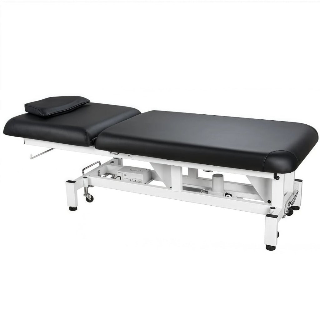 Silverfox® 2 Motor Electric Massage Table - Adjustable Height Power Lift Physical Therapy Bed for Back Pain Relief, RMT & Chiropractic Treatment (Model 2212A) - Perfect for Clinics, Spas & Home Use