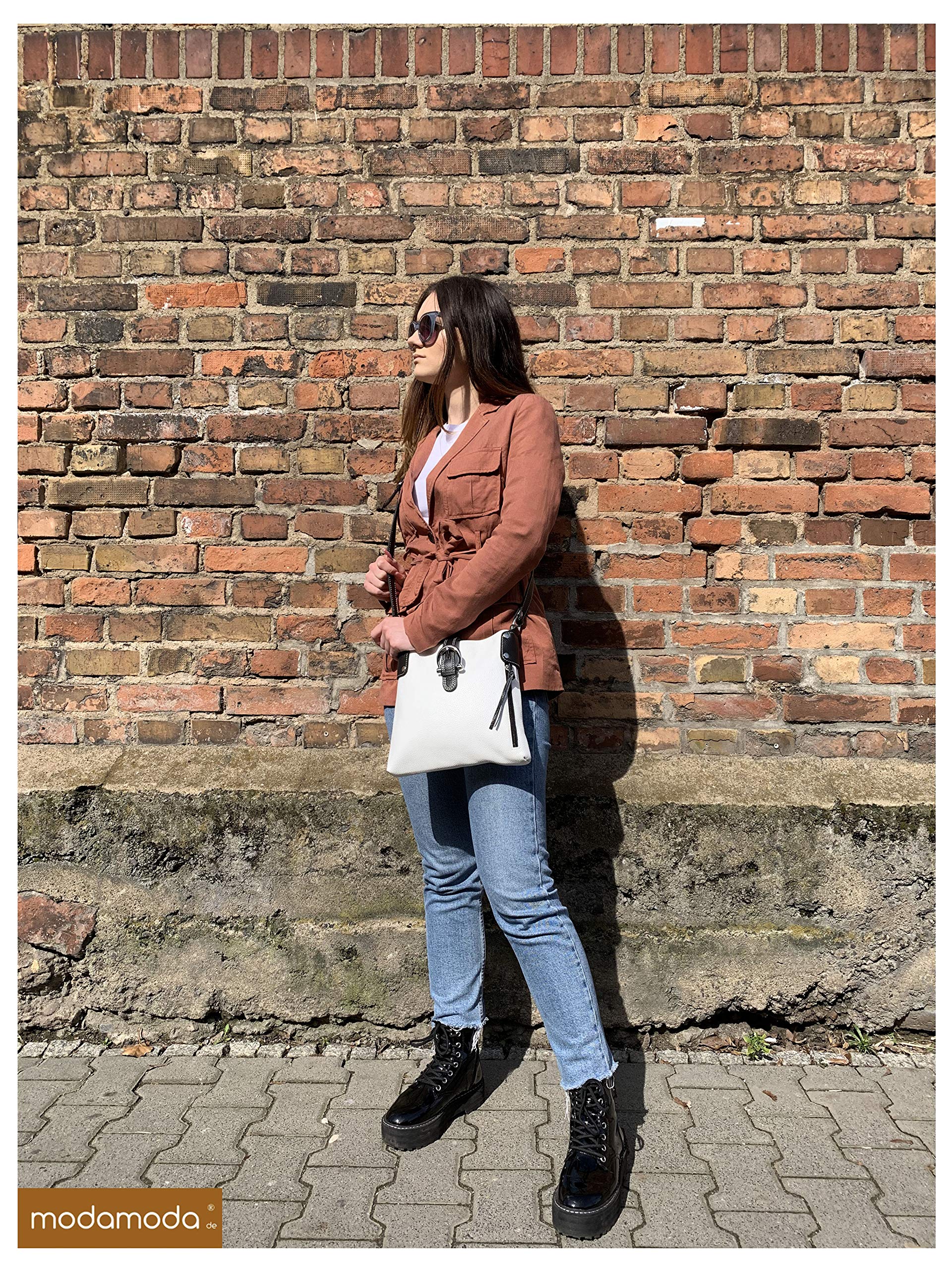 Italian Genuine Leather Handbag for Women - Stylish Shoulder Bag & City Purse - Perfect for Work, Travel & Everyday Use