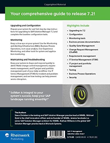 SAP Solution Manager (SolMan) 7.2: Practical Guide for Implementation & Optimization | SAP PRESS | IT Management & Business Process Automation
