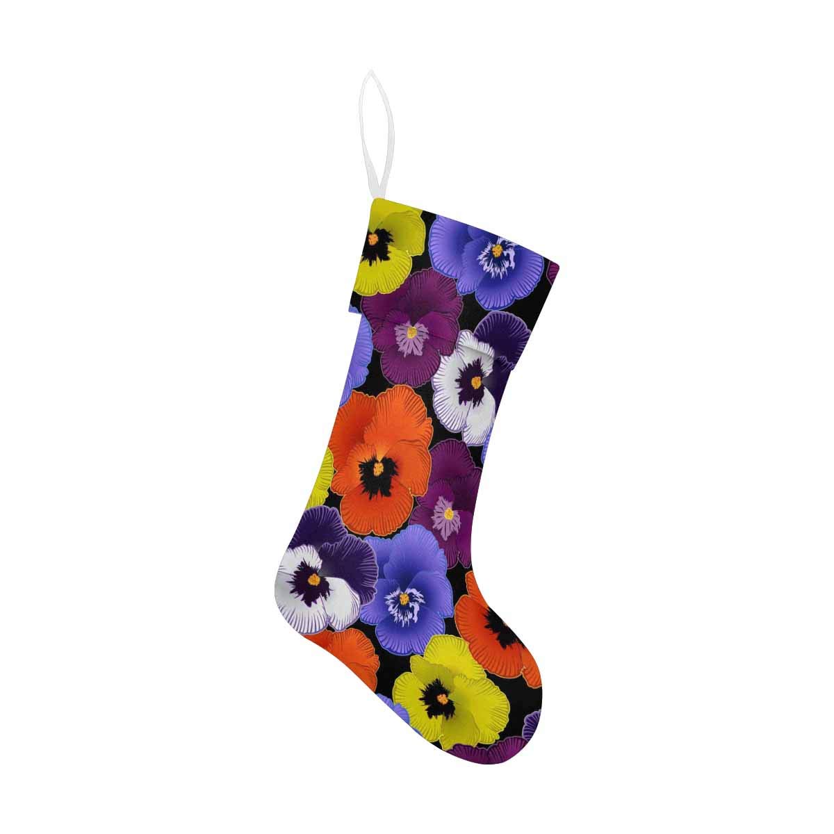 InterestPrint Christmas Stockings - Floral Violet Holiday Stockings for Fireplace Decor, Xmas Gifts & Festive Home Decoration | Perfect for Christmas Tree, Mantel & Holiday Party Decorations