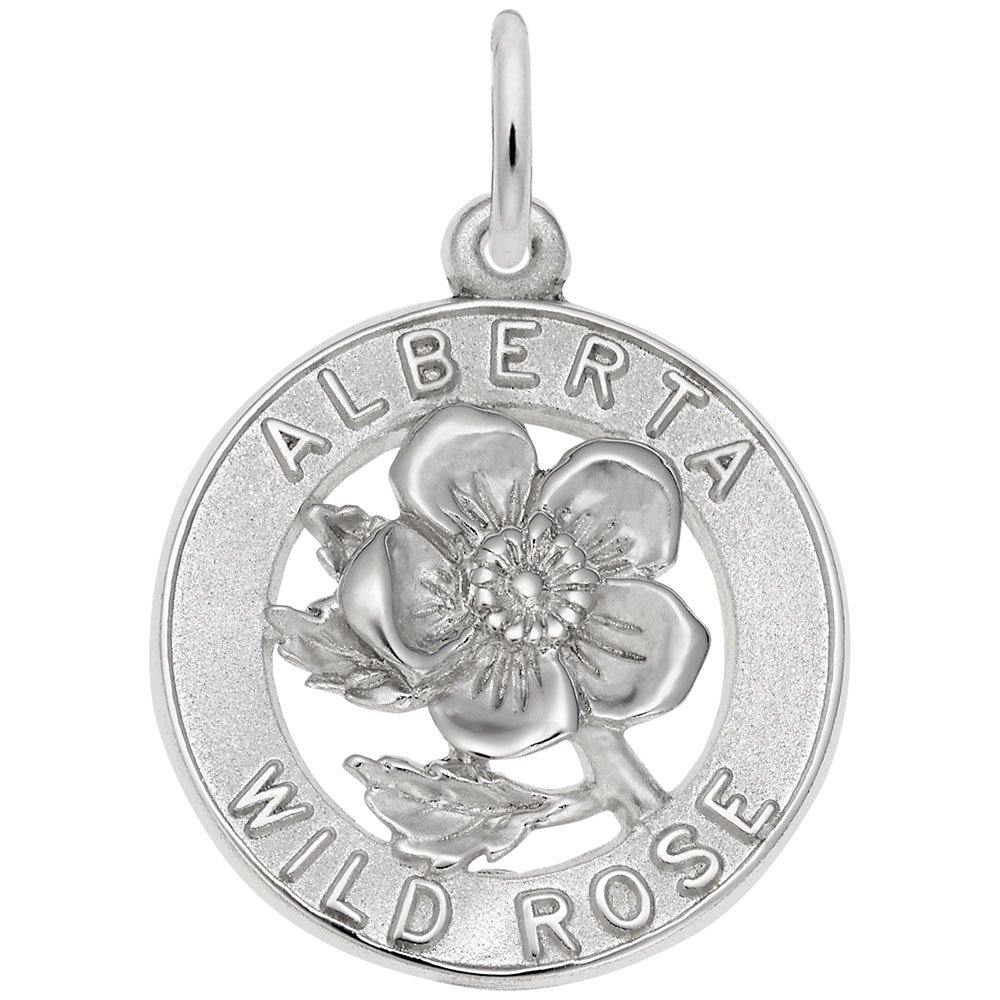 Alberta Rose Charm - Sterling Silver Jewelry Charm for Bracelets & Necklaces - Perfect for DIY Jewelry Making, Gifts & Everyday Wear