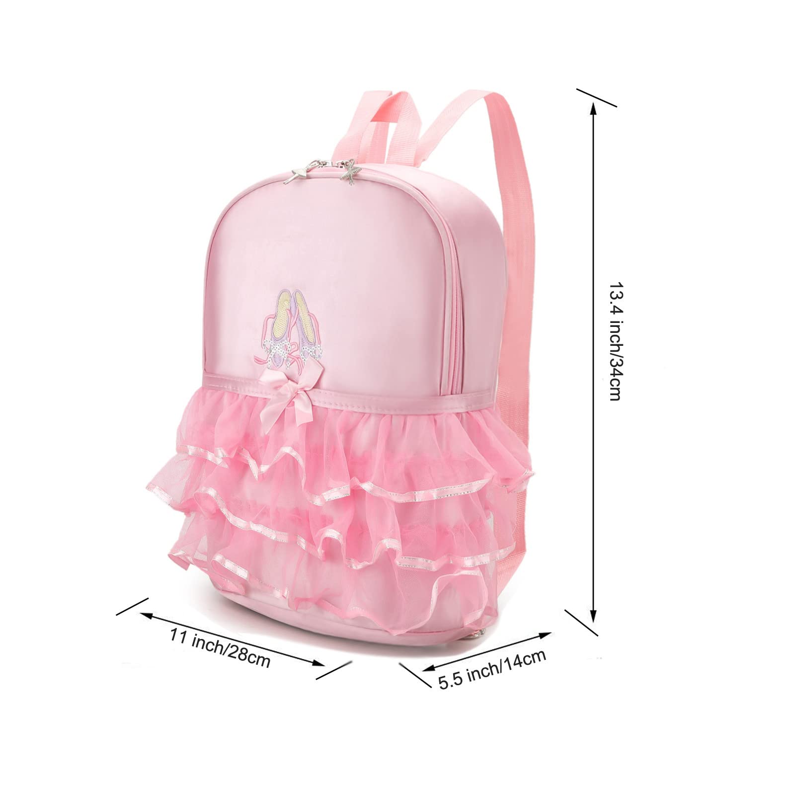 Cute Green Ballet Dance Backpack Tutu Dress Bag - Waterproof Small Duffle for Girls, Perfect for Ballet Classes, Gym, and Dance Practice