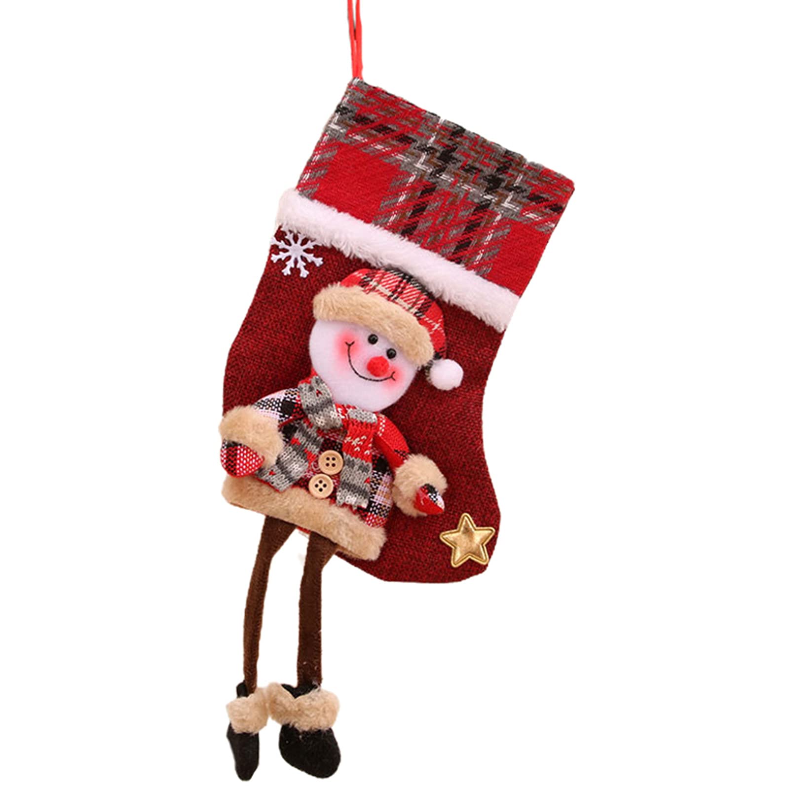 2021 Christmas Stockings - Large Capacity 3D Tree Hanging Xmas Stockings Decorations for Home | Durable Holiday Decor for Fireplace, Mantel & Christmas Tree