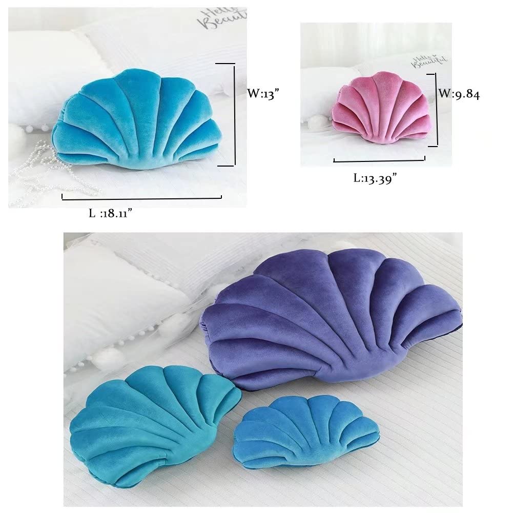Hot Pink Seashell Throw Pillow - 18.11x13