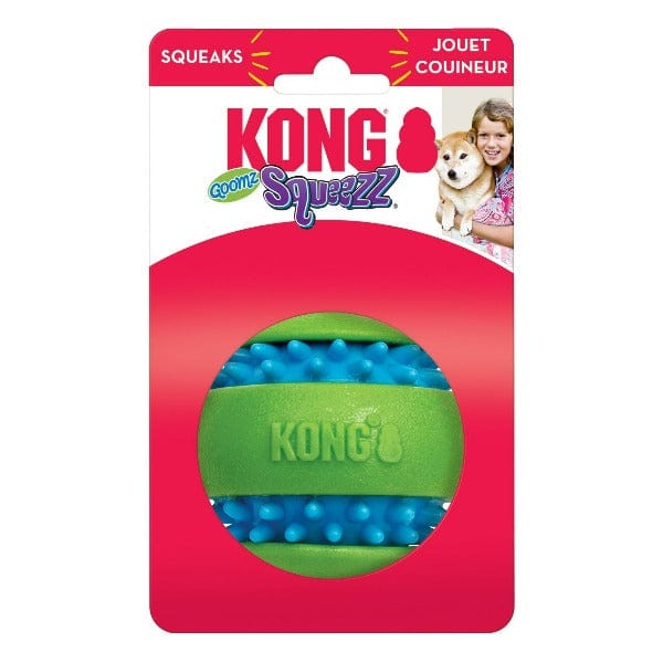 KONG Squeezz Goomz Ball - Durable Chew Toy for Dogs - Interactive Treat Dispenser for Small & Large Breeds - Perfect for Playtime, Training & Anxiety Relief