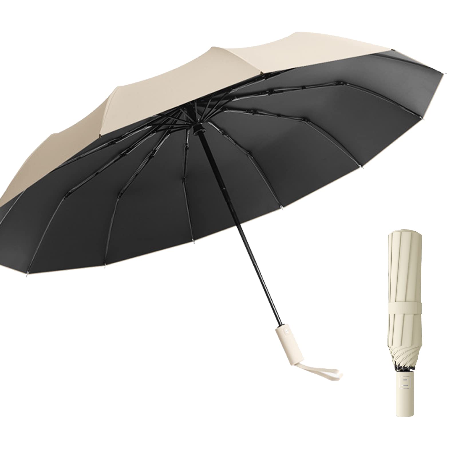 LEBOCADO Windproof Travel Umbrella with UV Protection - Compact Folding Automatic Umbrella for Rain - Lightweight Portable Mini Umbrella with Strong Steel Shaft - Perfect for Backpack, Car, Purse - Unisex Umbrella for Men & Women - Ideal for Travel, Commuting, and Outdoor Activities