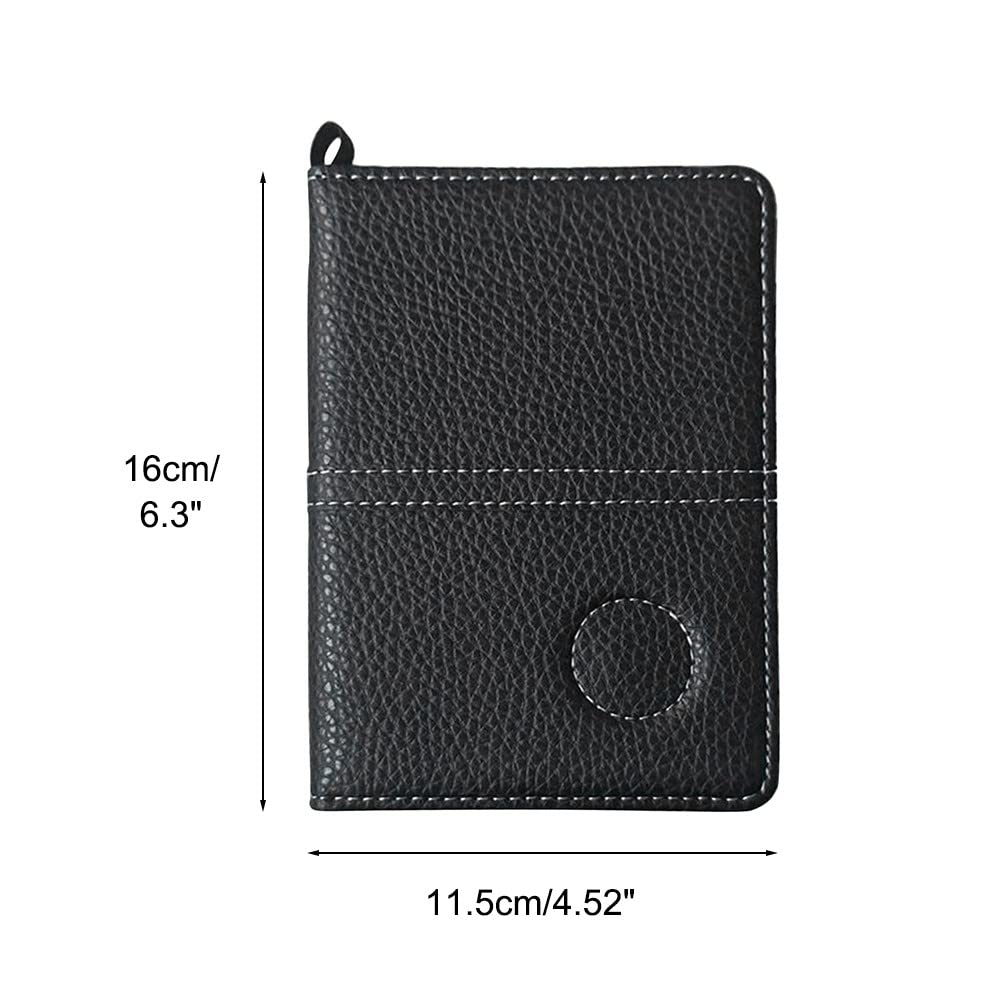 MiOYOOW Genuine Leather Golf Scorecard Holder - Portable Golf Yardage Book Keeper | Waterproof Golf Accessories for Score Tracking | Perfect for Golf Tournaments & Practice Rounds