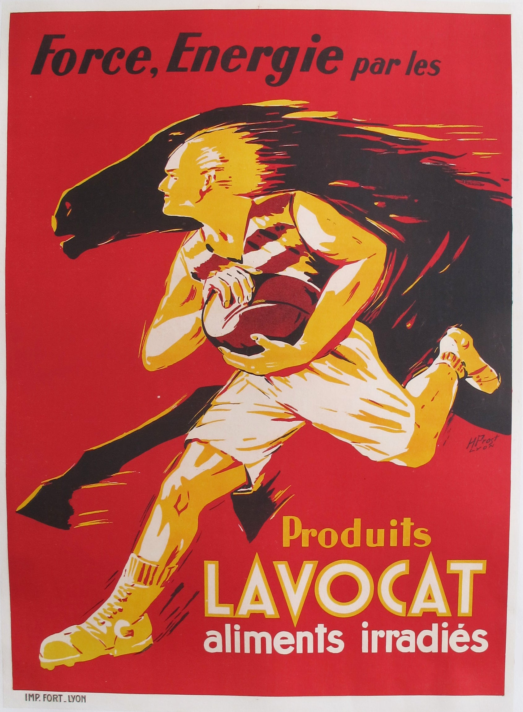 Vintage 1930s French Art Deco Food Poster - Produits Lavocat Retro Kitchen Wall Art for Dining Room & Cafe Decor