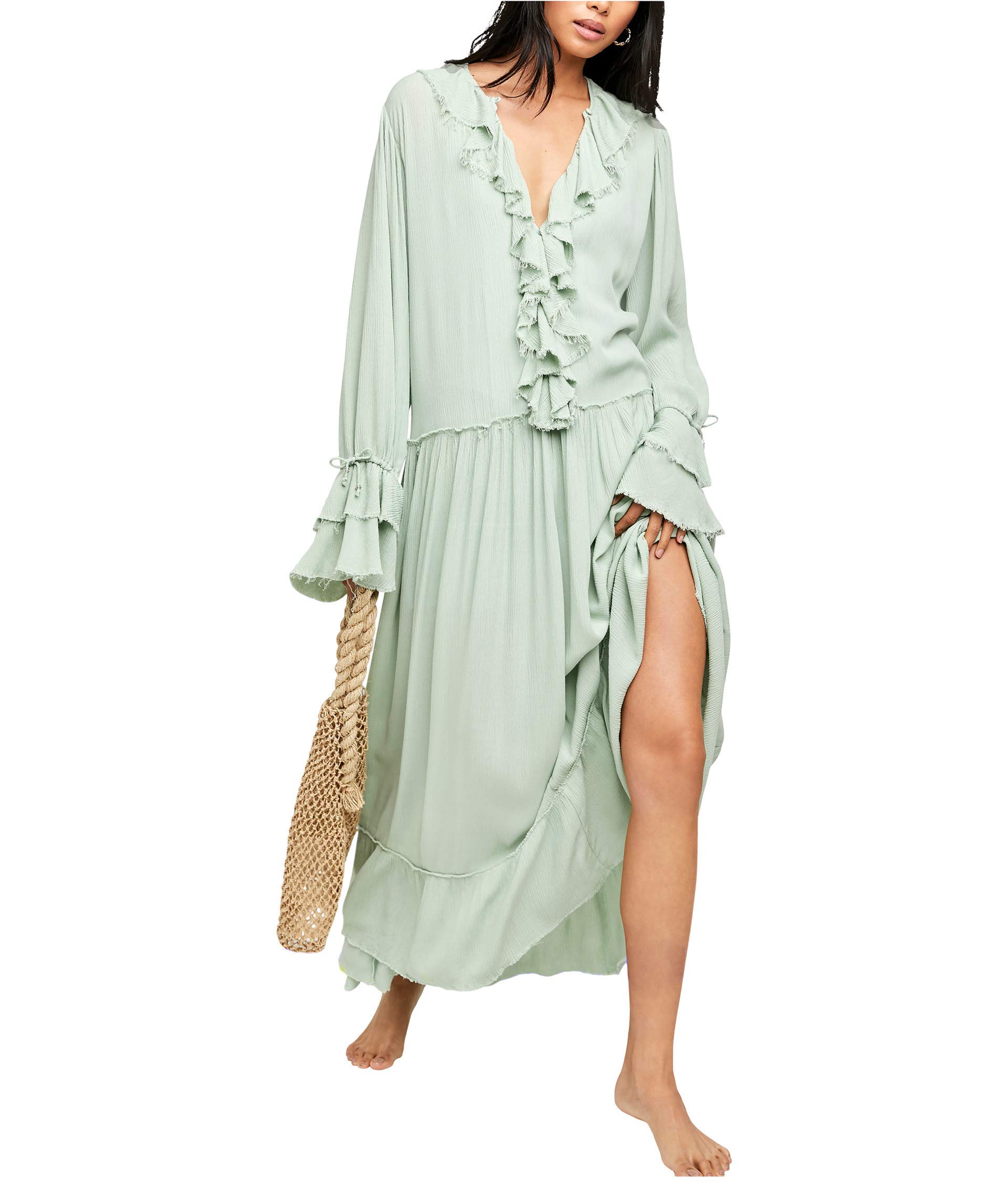 Free People Women's One Size Sweet Darlin Maxi Dress - Boho Floral Print Long Flowy Summer Dress for Beach, Vacation & Music Festivals