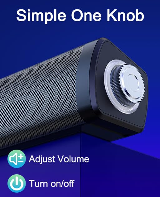 LENRUE Computer Speakers for Desktop Monitor - Bluetooth PC Speakers with Knob Volume Control, USB Powered for Computer/Laptop - Perfect for Home Office, Gaming & Music Streaming