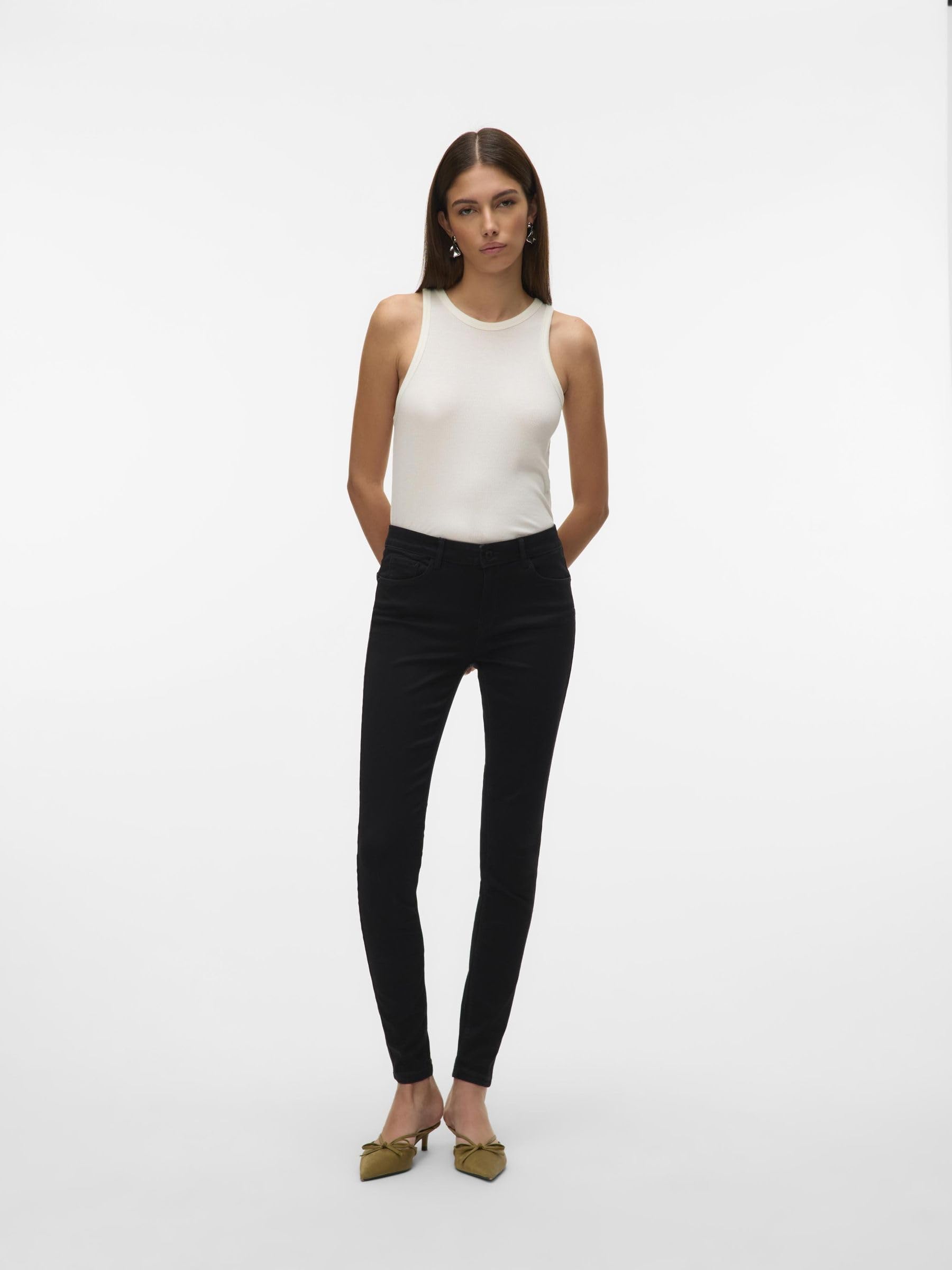 Vero Moda Seven NW Shape Up Jeans - High Waist Slimming Denim Pants for Women, Size L32 | Perfect for Casual Wear, Office & Night Out