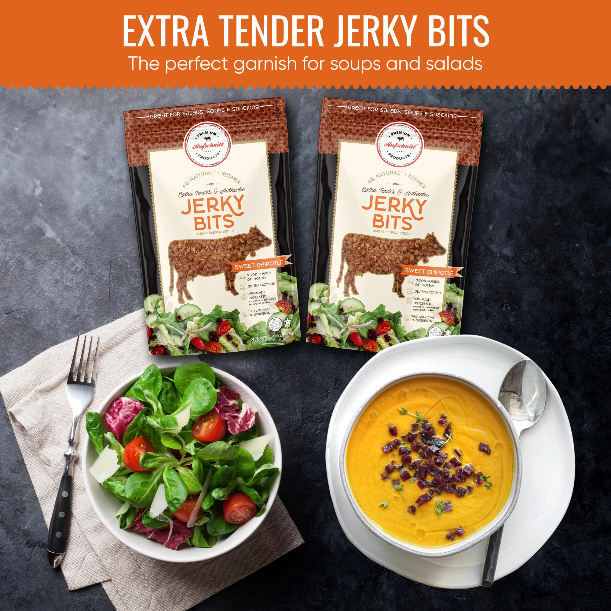 Premium Beef & Chicken Jerky Bites - High Protein Healthy Snacks, Kosher Halal Keto Friendly (2 Pack, Chipotle Flavor) | Perfect for Hiking, Travel & Office Snacking