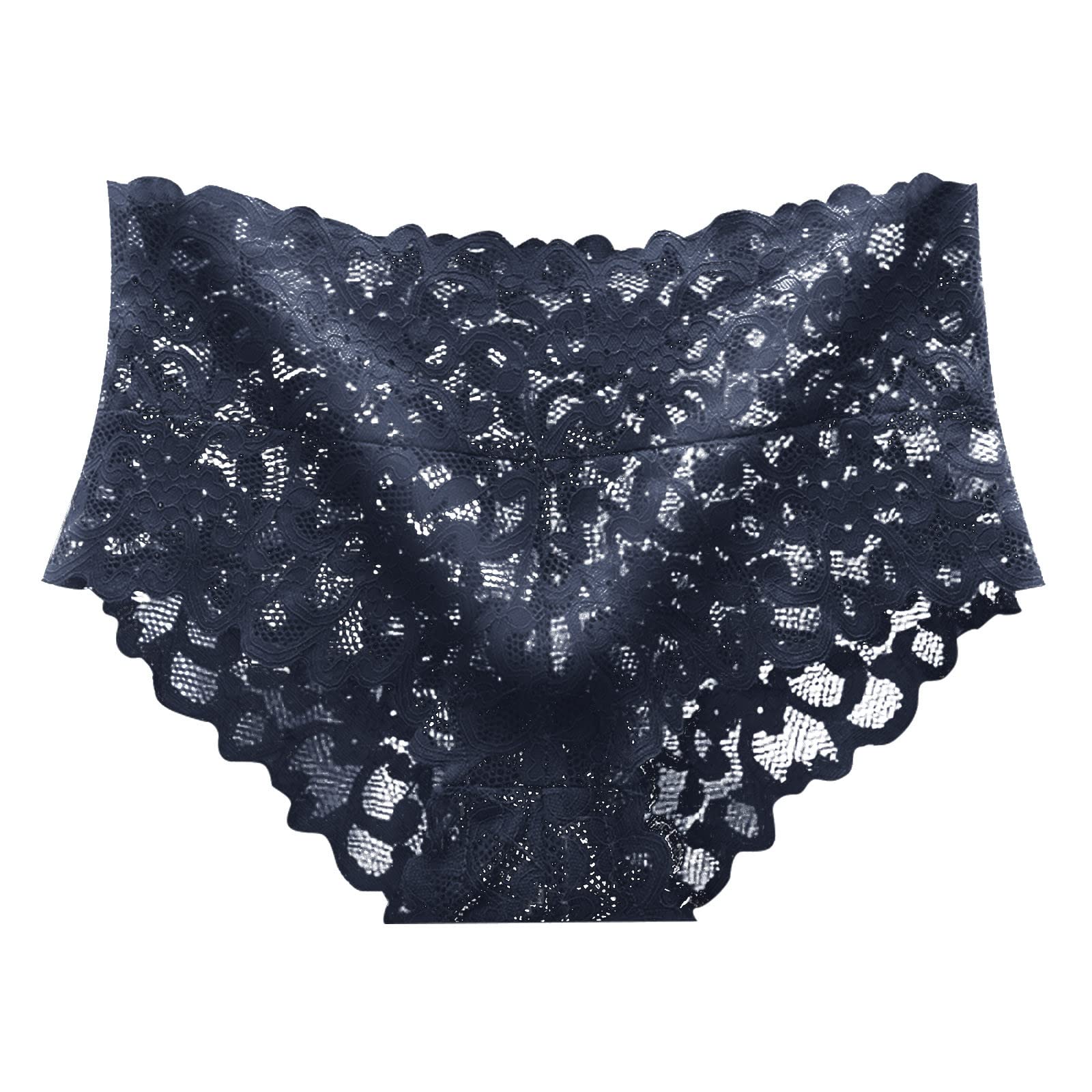 Sexy Lace Low Rise Panties for Women - Ultra Soft Seamless Underwear with Ruffle Trim in Pink | Perfect for Everyday Wear, Date Nights & Special Occasions