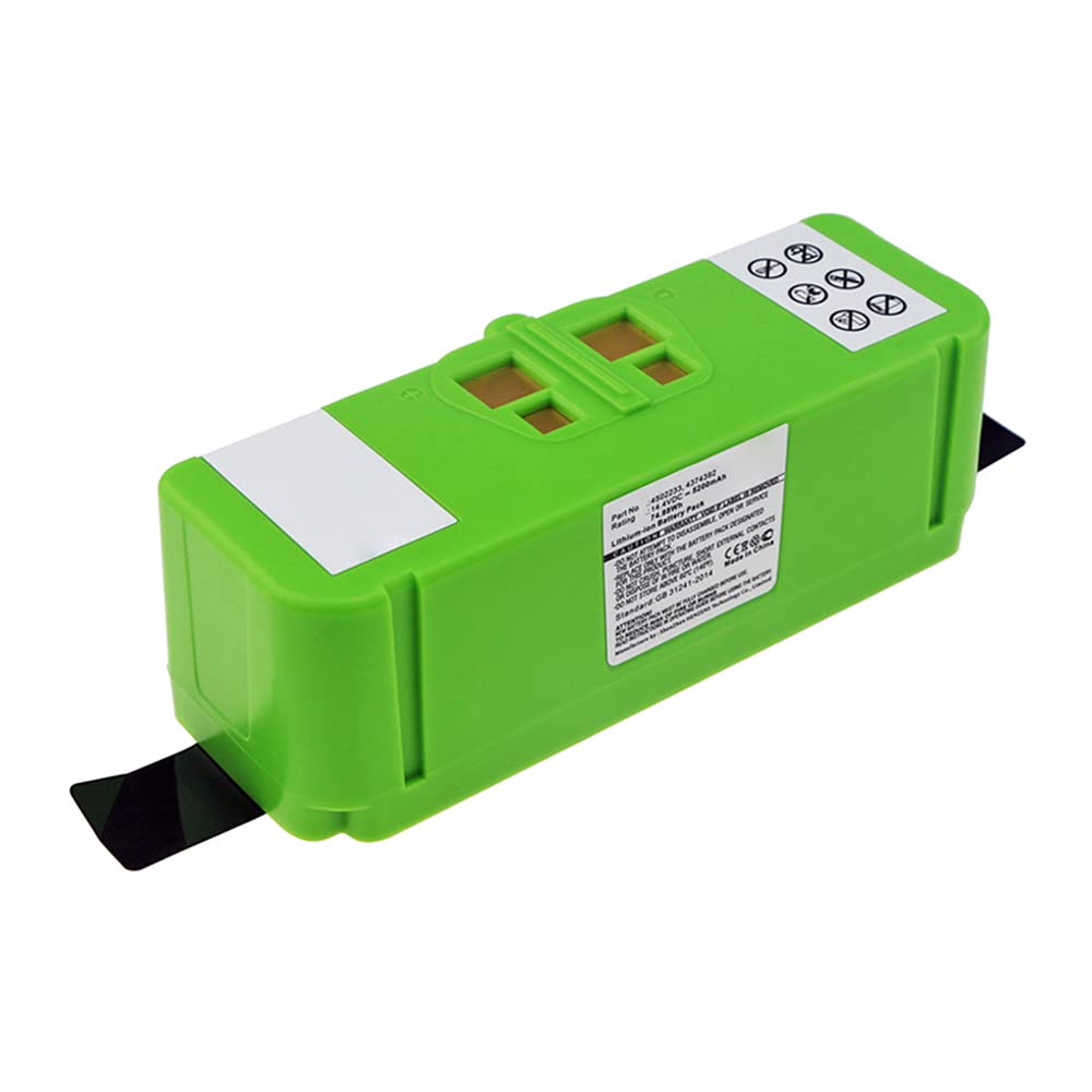 Synergy Digital iRobot Roomba 895 Vacuum Cleaner Replacement Battery - 14.4V 5200mAh Li-ion High Capacity Battery Compatible with Roomba 895 & Model 4374392 - Perfect for Home Cleaning & Pet Hair Removal